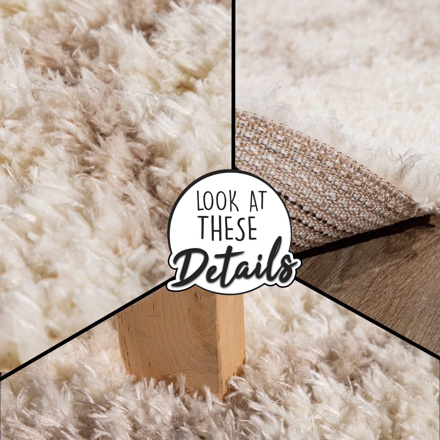 Hochflorteppich Maghreb Creme