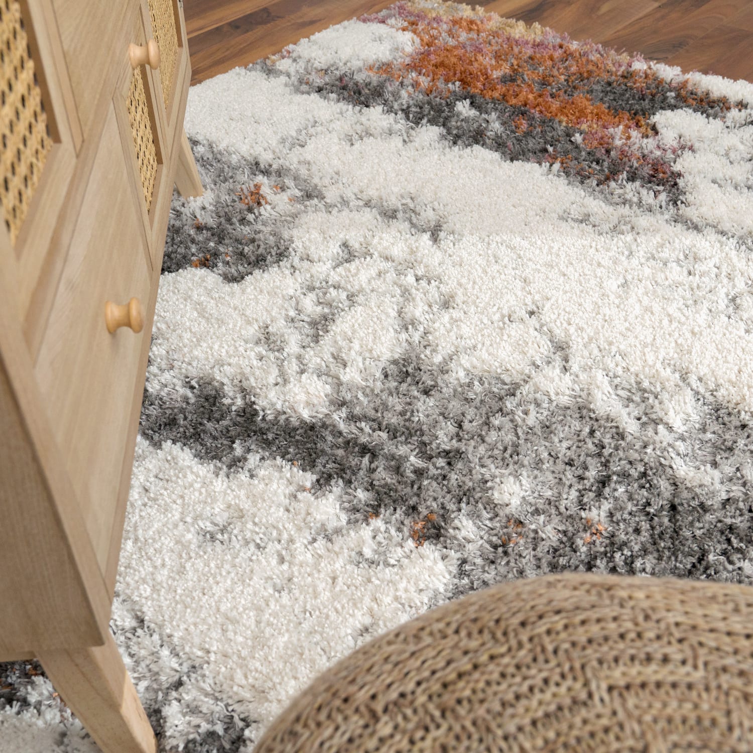 Hochflorteppich Vincenza Mehrfarbig