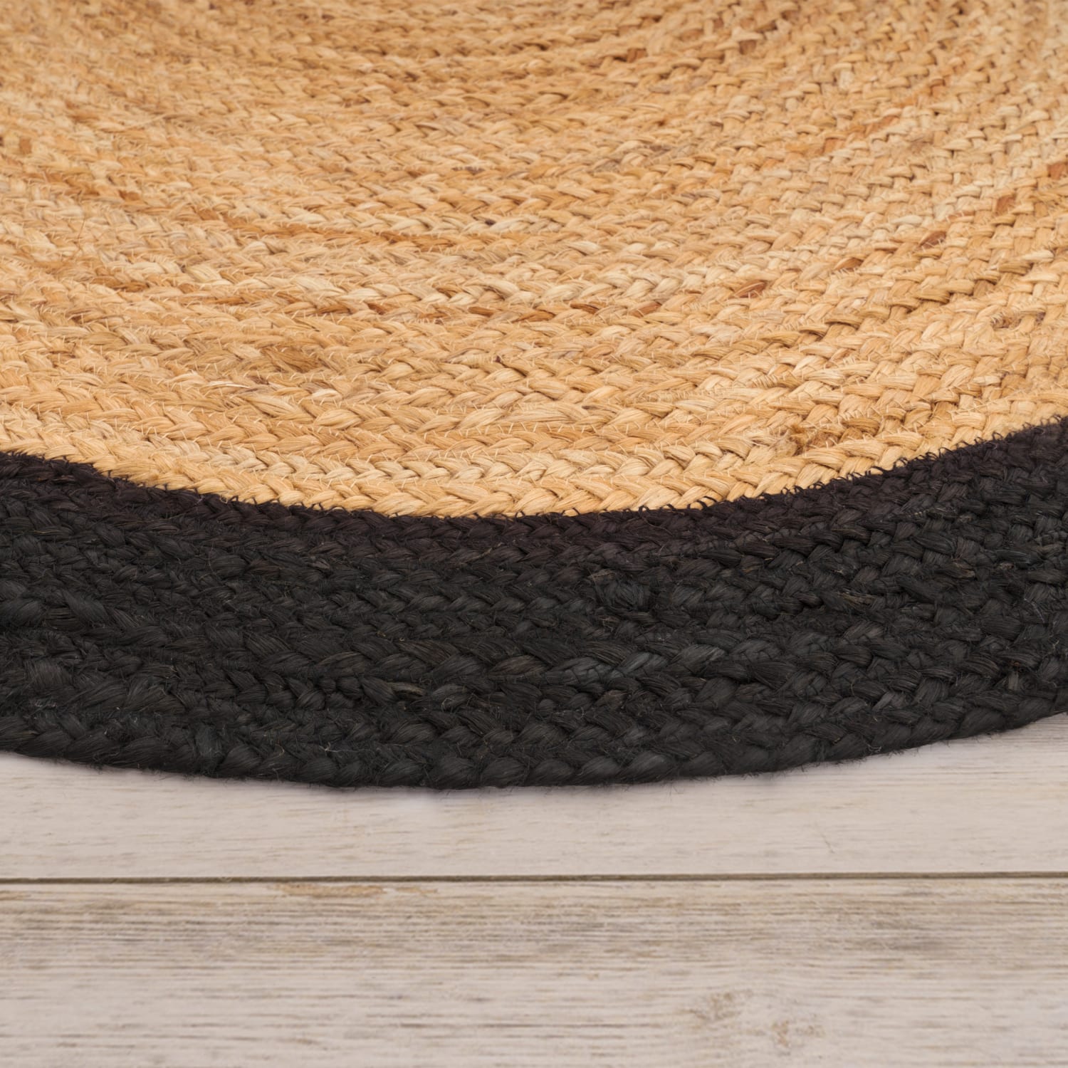 Juteteppich Viborg Schwarz