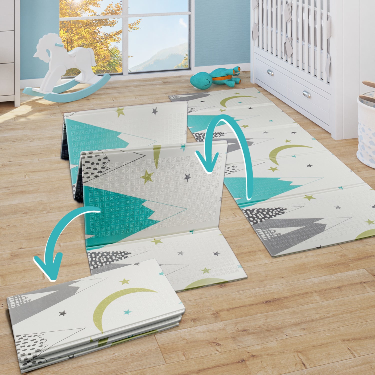 Spielteppich faltbar Folding Mat Creme