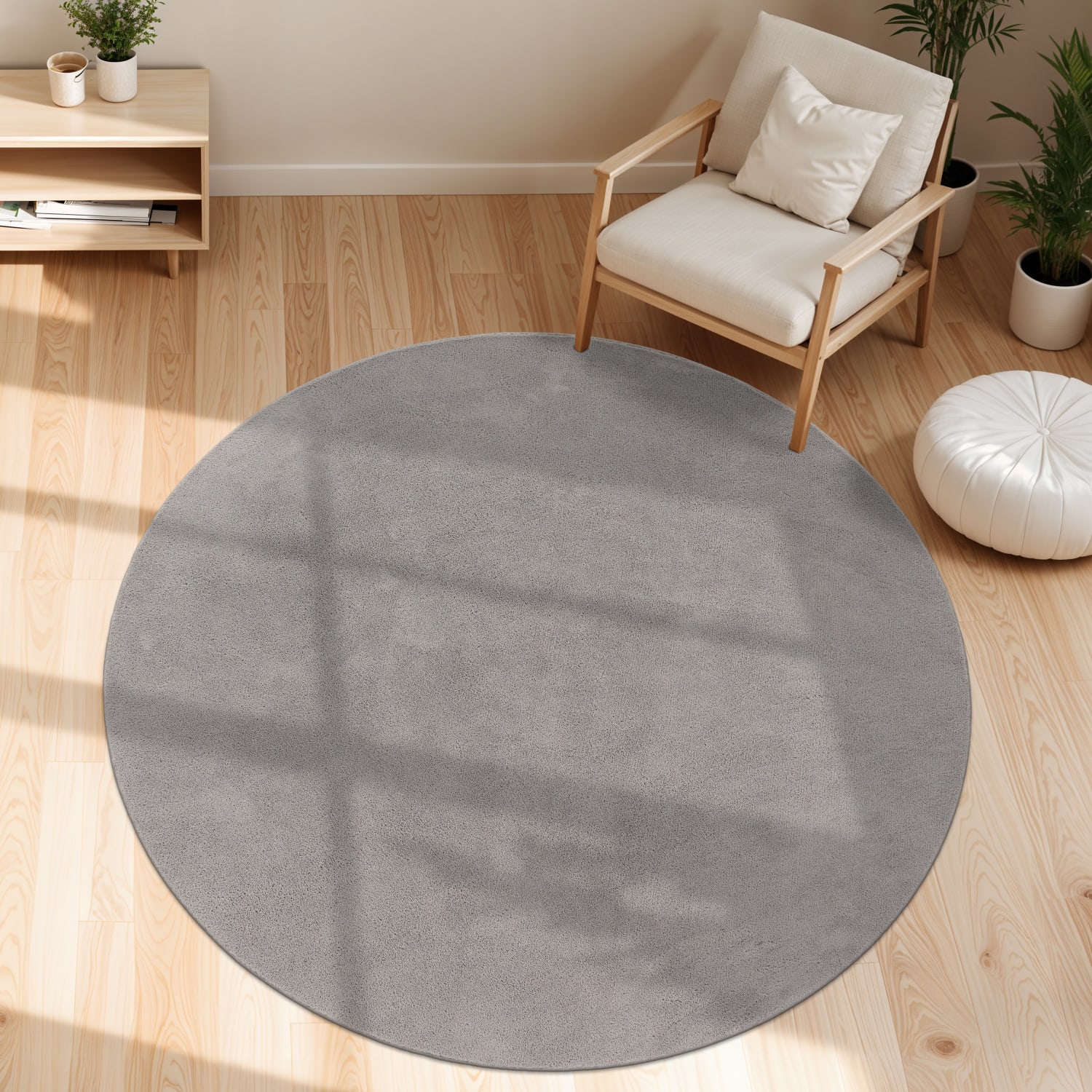 Teppich Cadiz | Grau | 200 cm rund