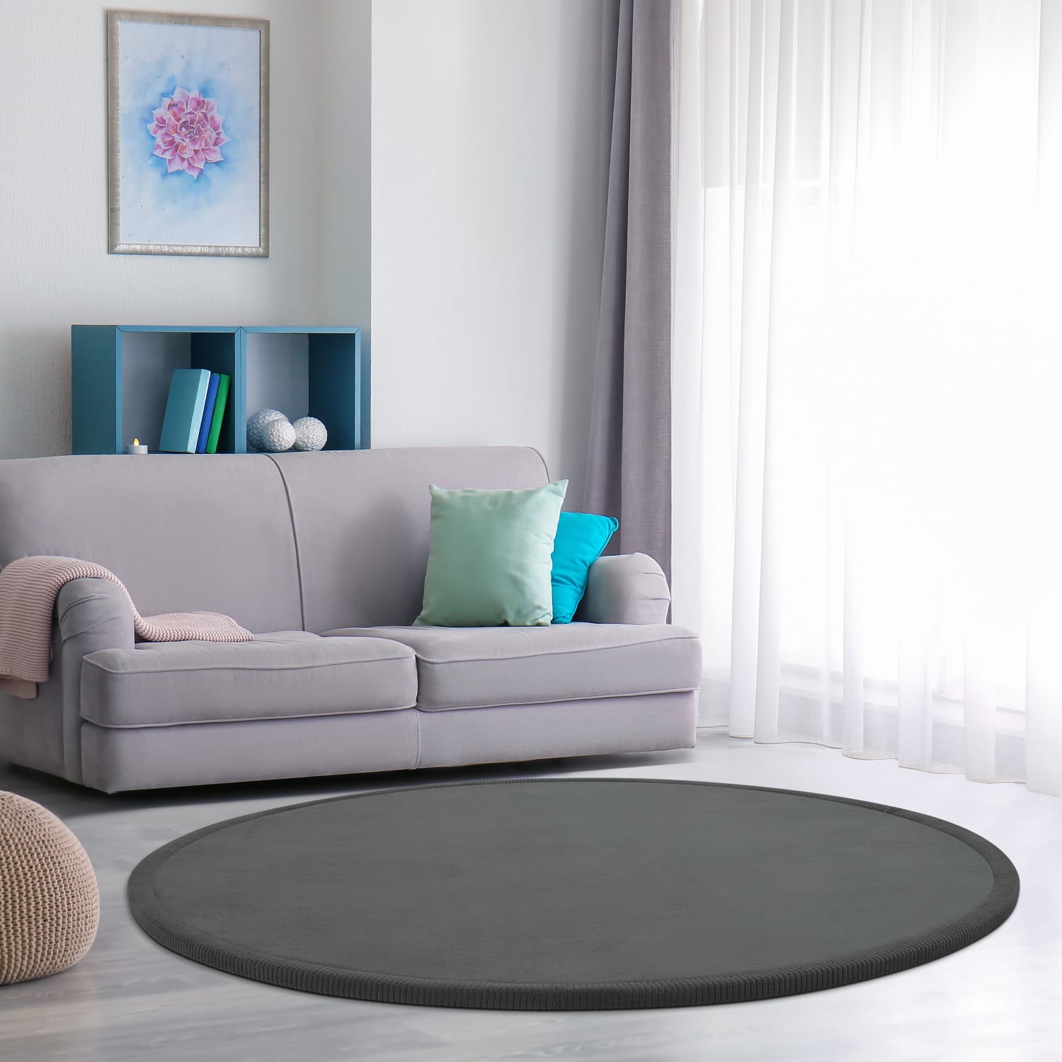 Kinderteppich waschbar Tatami Anthrazit