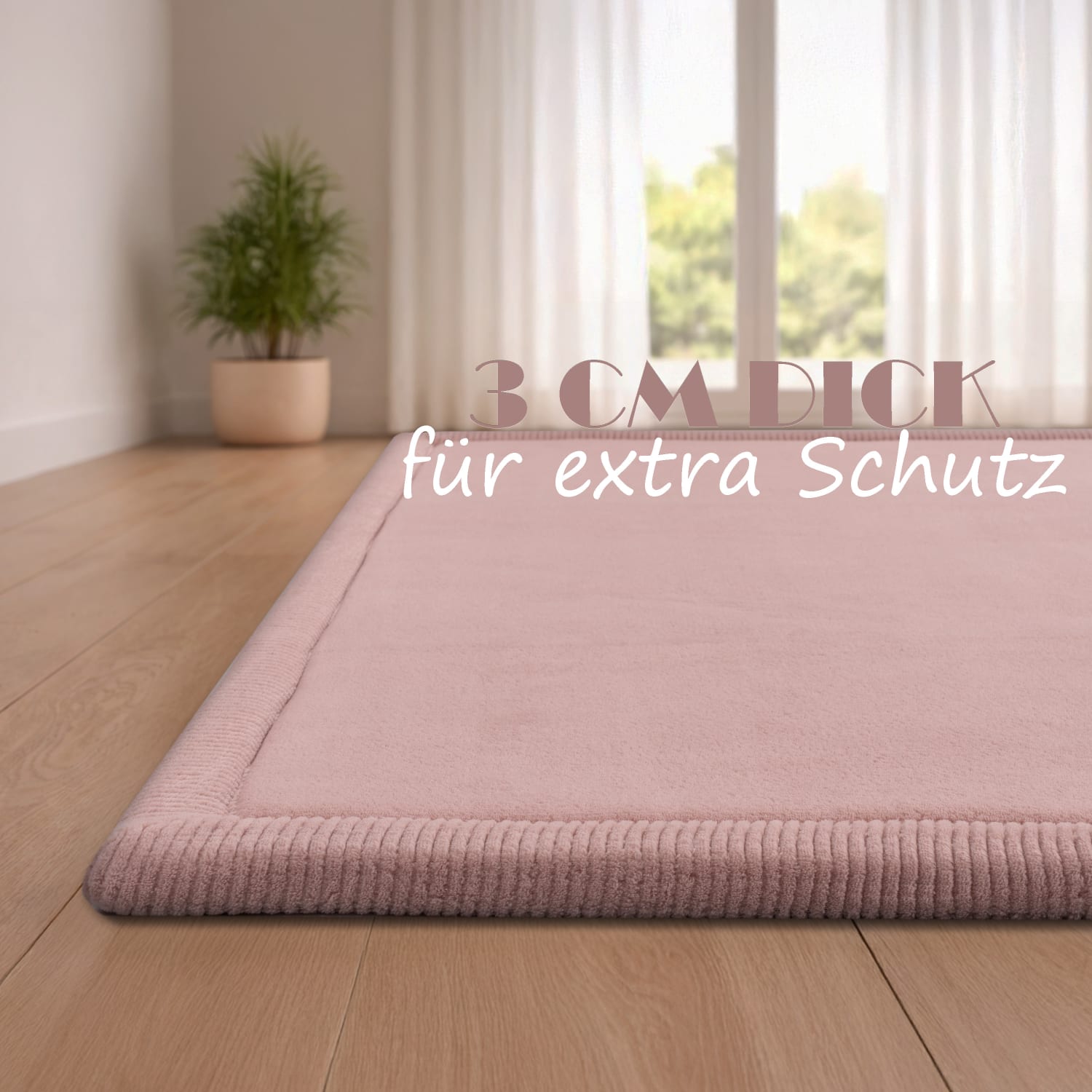 Kinderteppich waschbar Tatami Pink