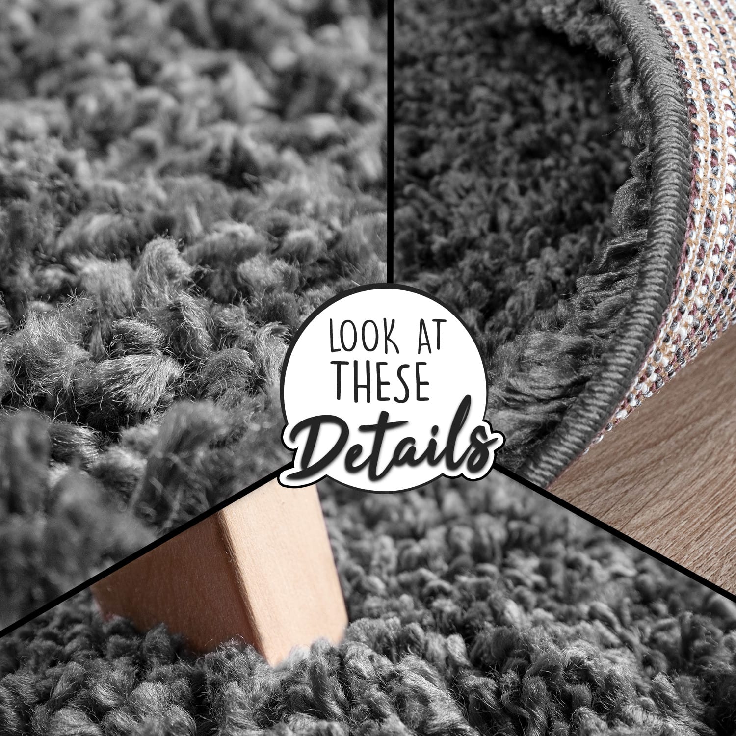 Hochflorteppich Trip Sky Anthrazit