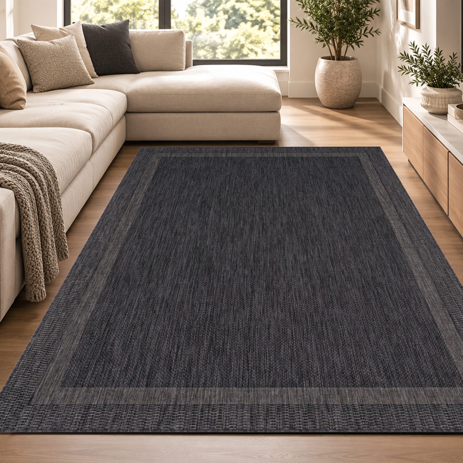 In- & Outdoor-Teppich Roma Anthrazit