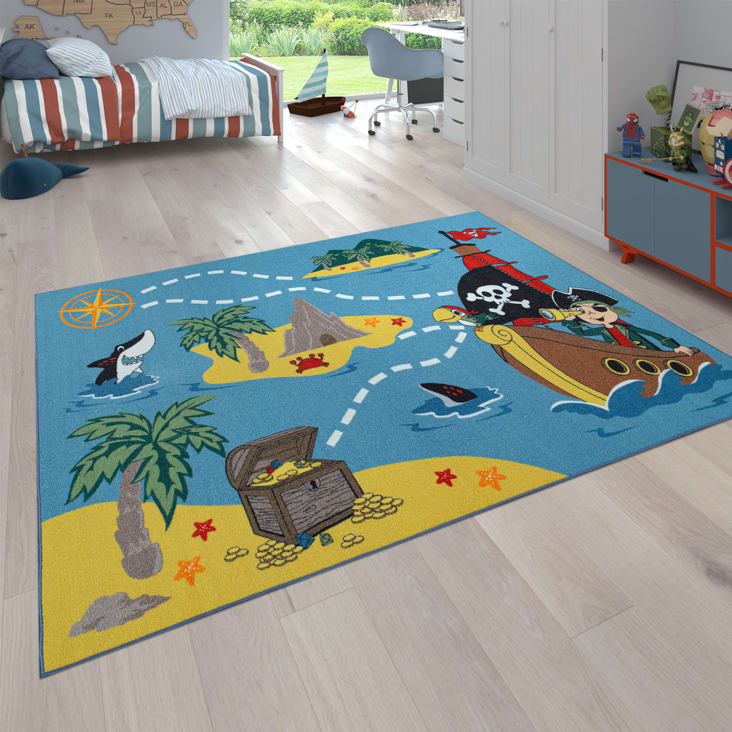 Kinder-Teppich Bino Türkis