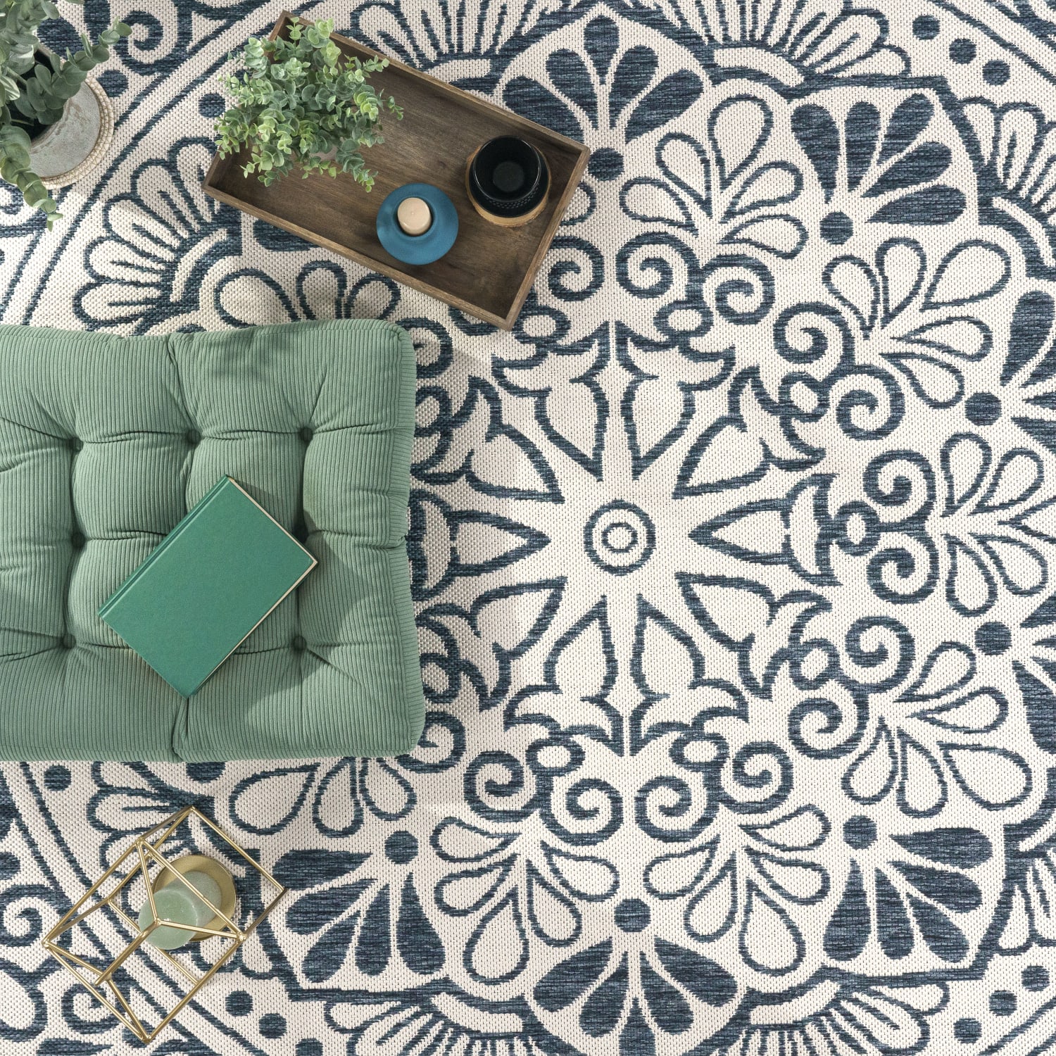 In- & Outdoor-Teppich Coco Blau