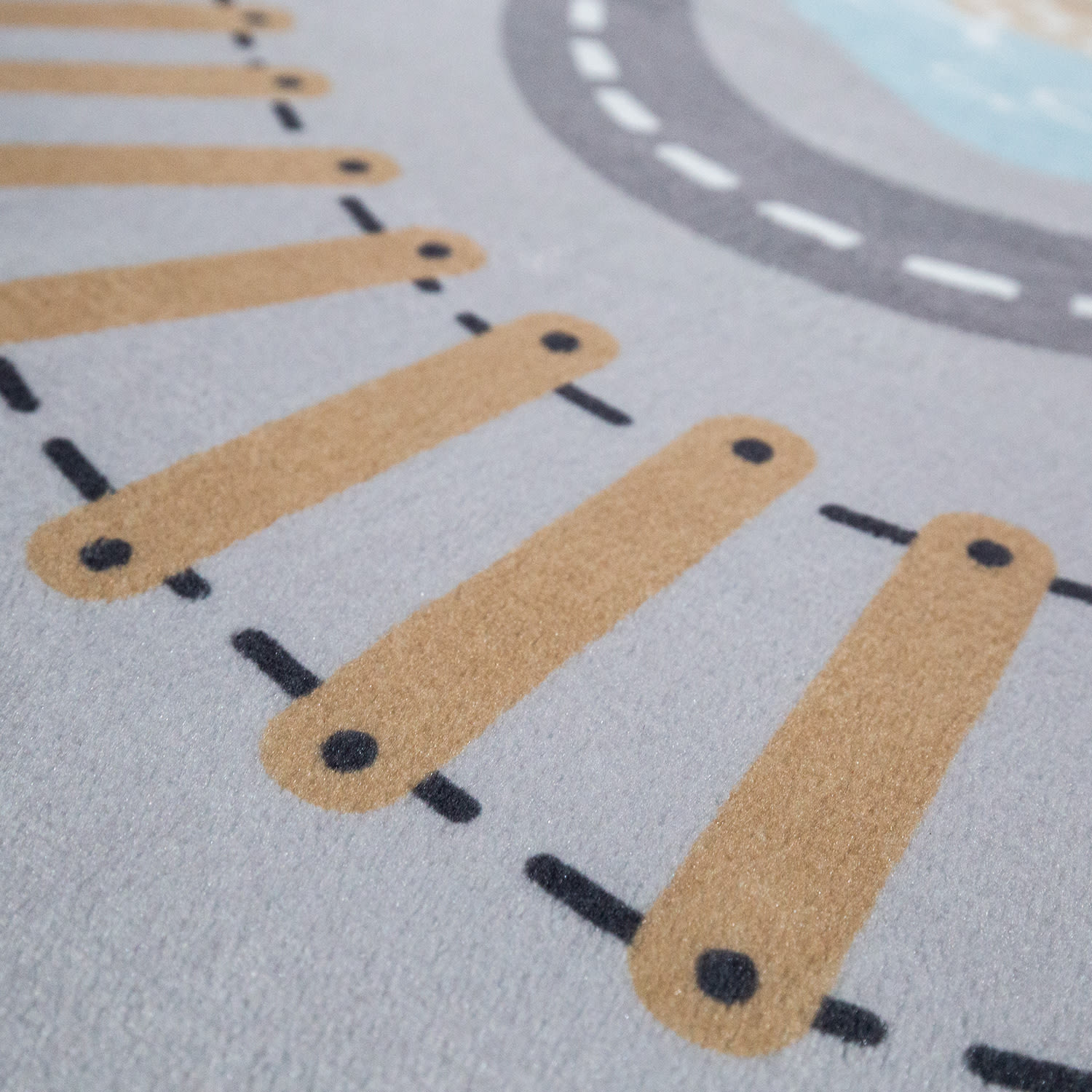 Kinderteppich waschbar Chicos Grau