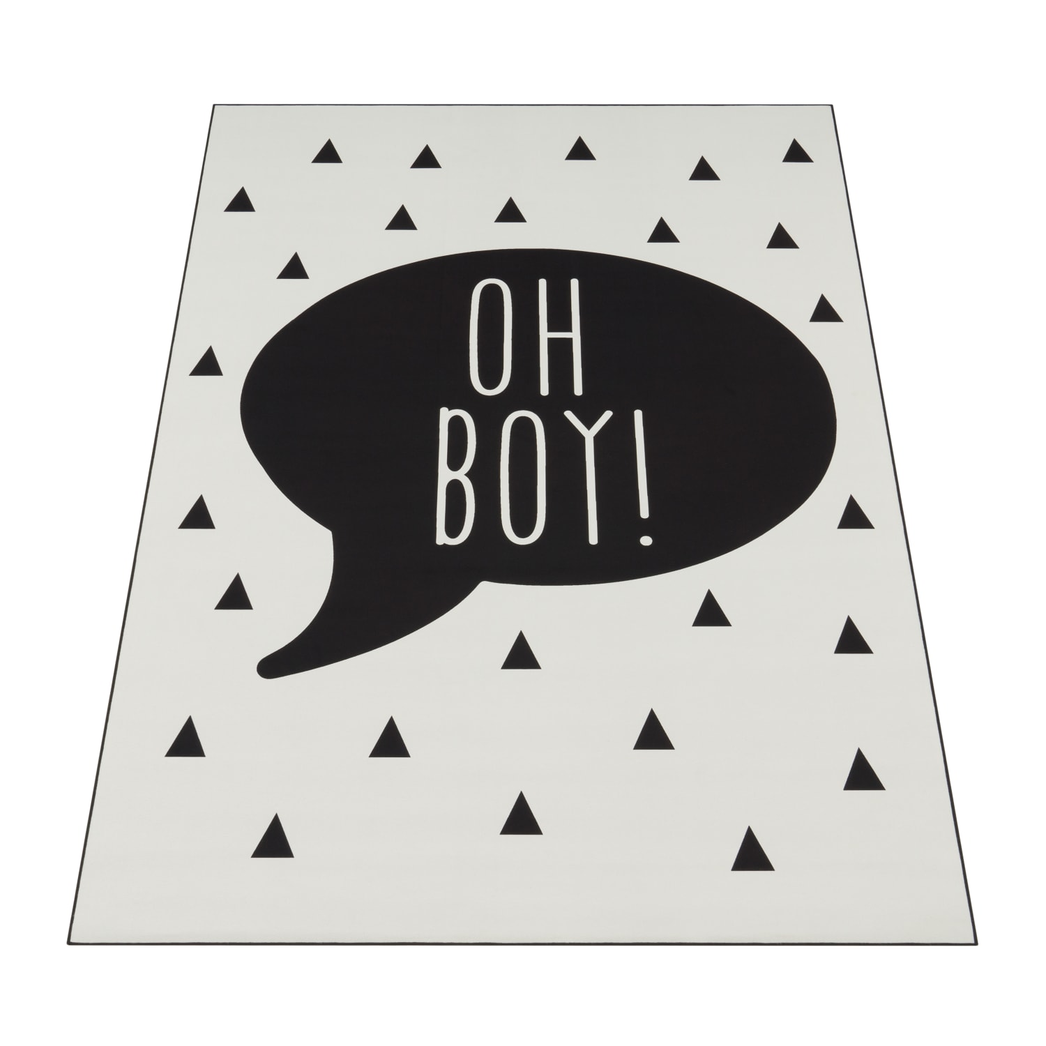 Kinderteppich waschbar Aleyna Schwarz