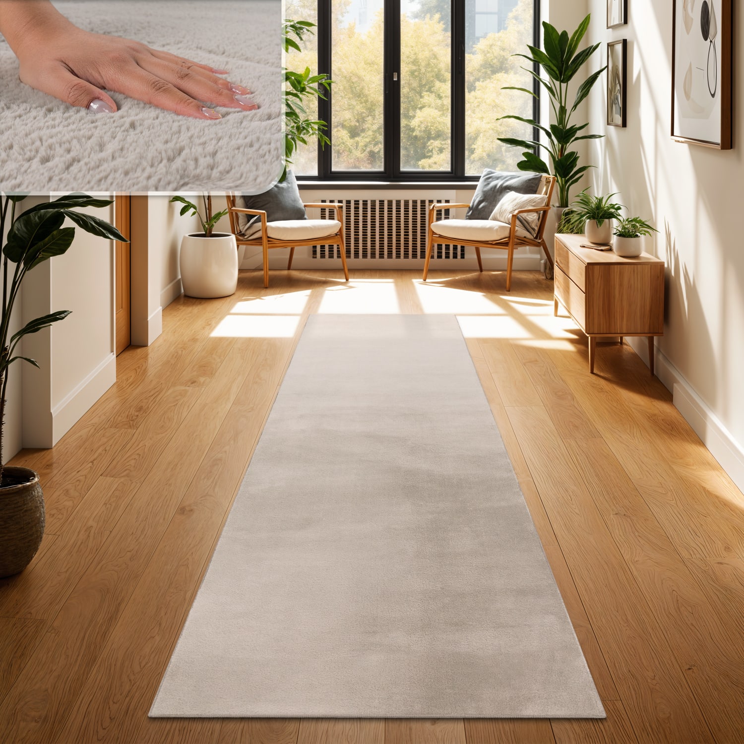 Flauschteppich Soft | Beige | 80x300 cm