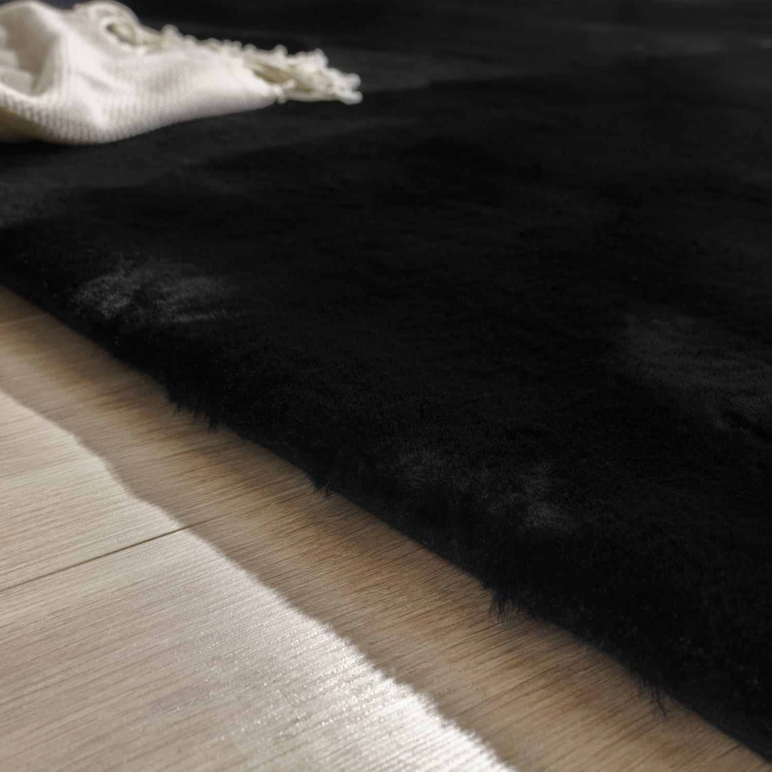 Fell-Teppich Rabbit Deluxe Schwarz