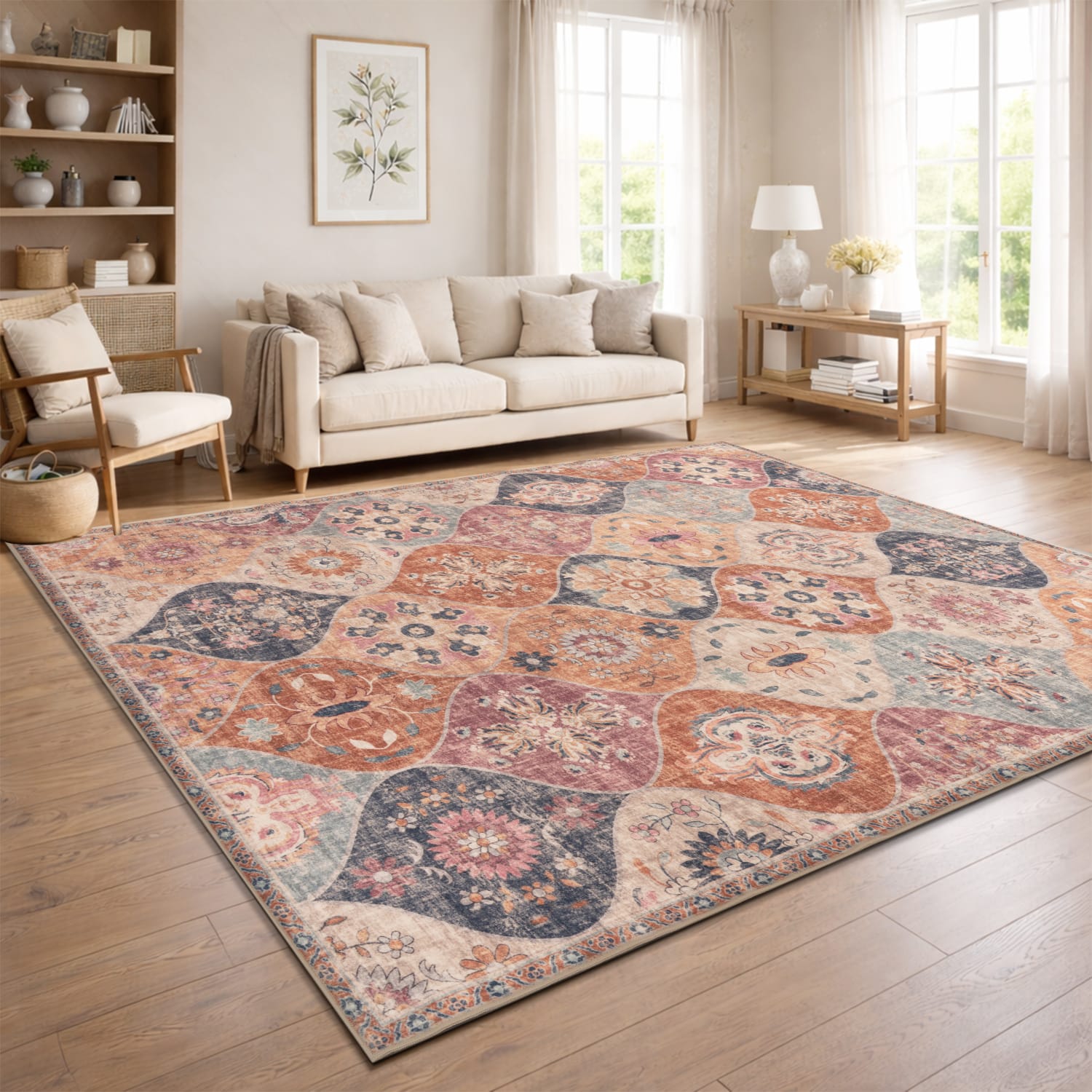 Teppich waschbar Semer | Mehrfarbig | 120x160 cm