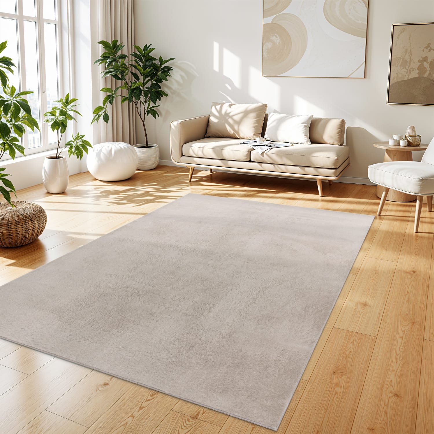 Flauschteppich Soft Beige