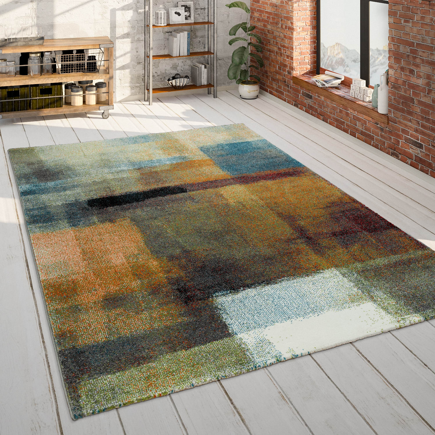 Teppich Saphir Mehrfarbig