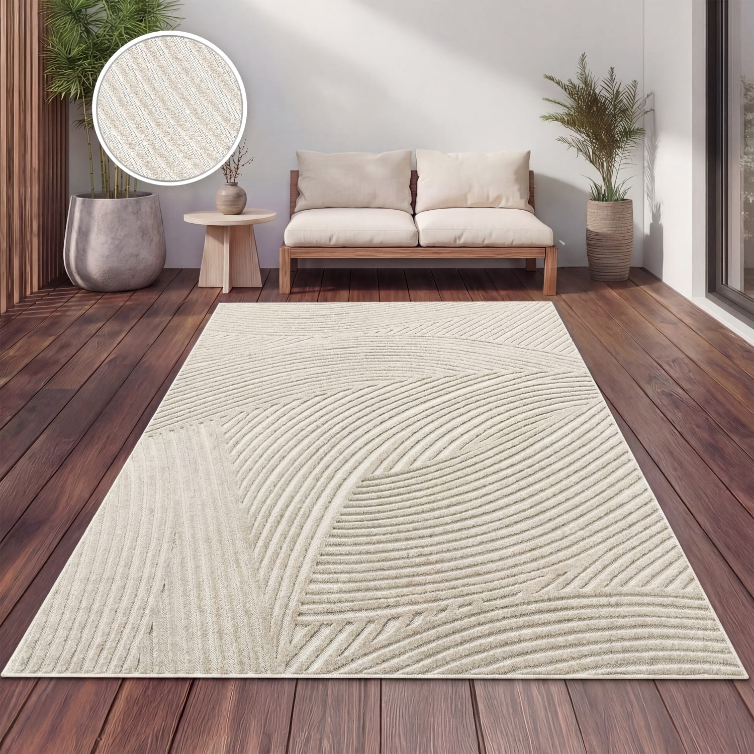 In- & Outdoor-Teppich Cotton Creme