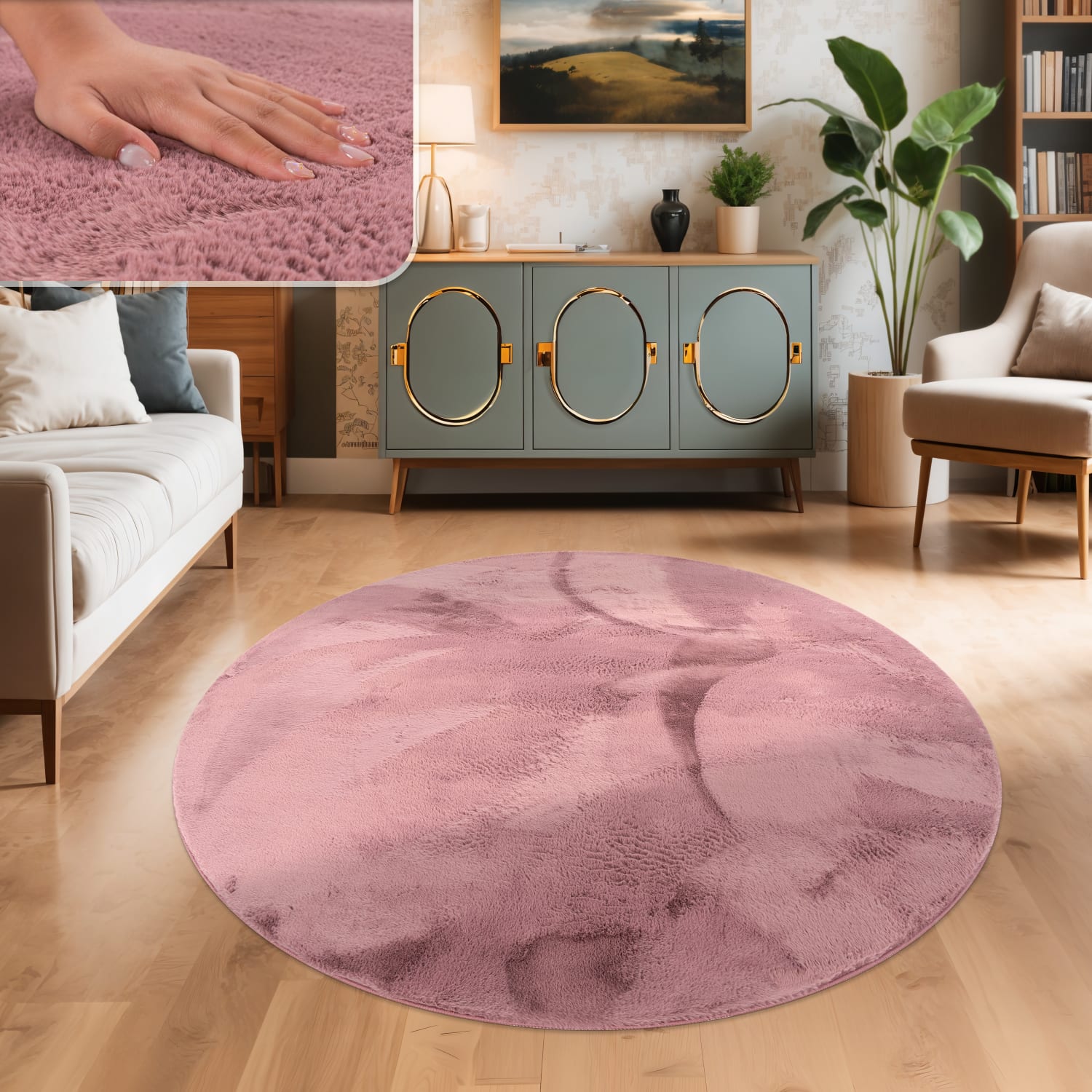 Flauschteppich Soft Beerenfarben