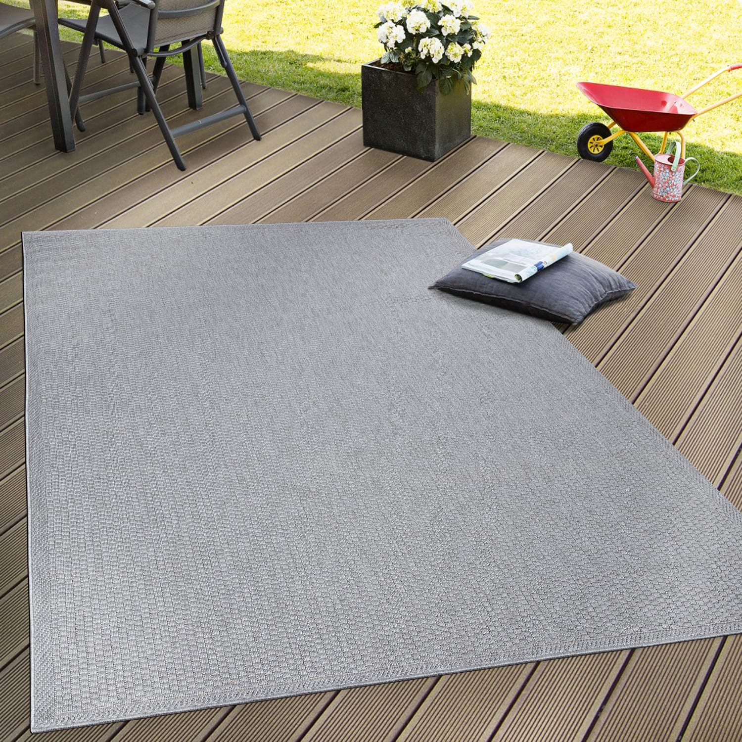 In- & outdoor-teppich Timber | Grau | 200x350 cm