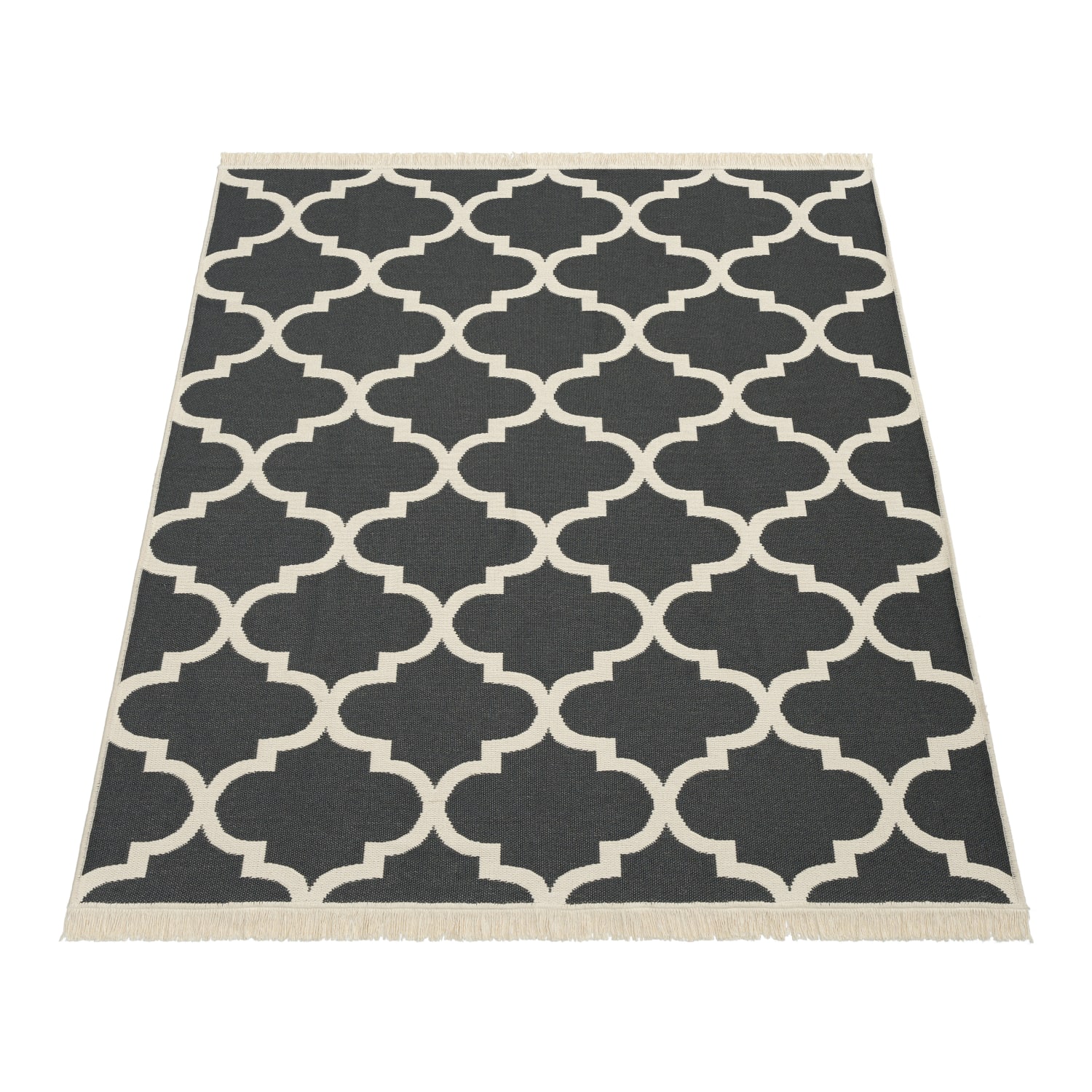 Wendbarer Teppich Skandi Kilim Anthrazit