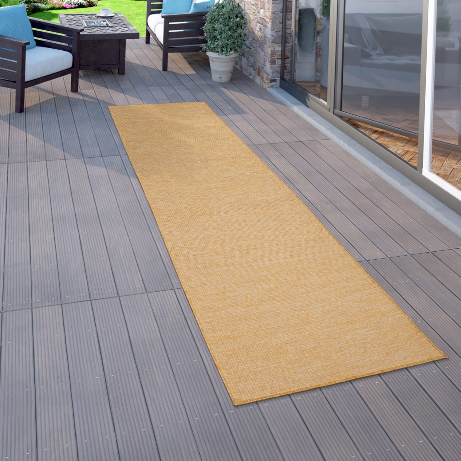 In- & Outdoor-Teppich Sonset Gelb