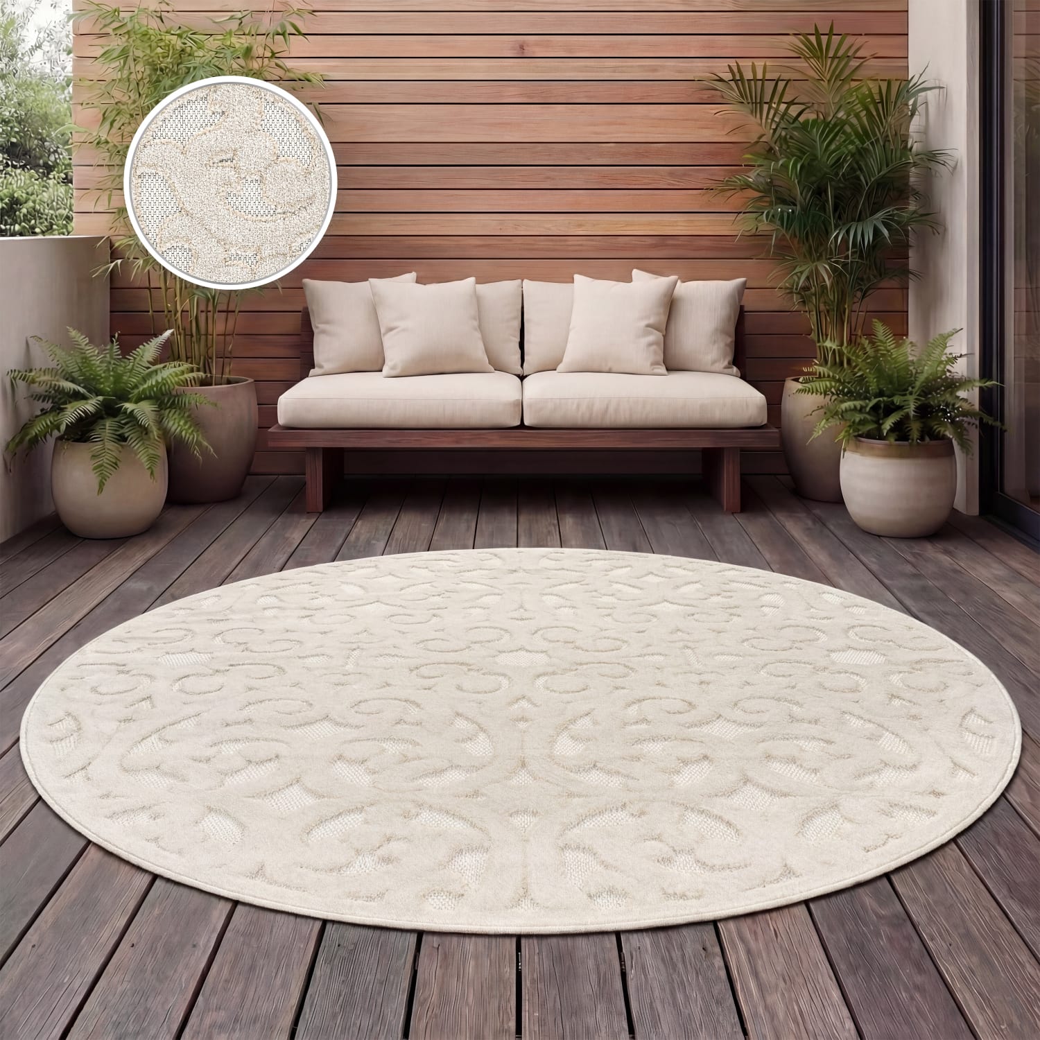 In- & Outdoor-Teppich Cotton Creme