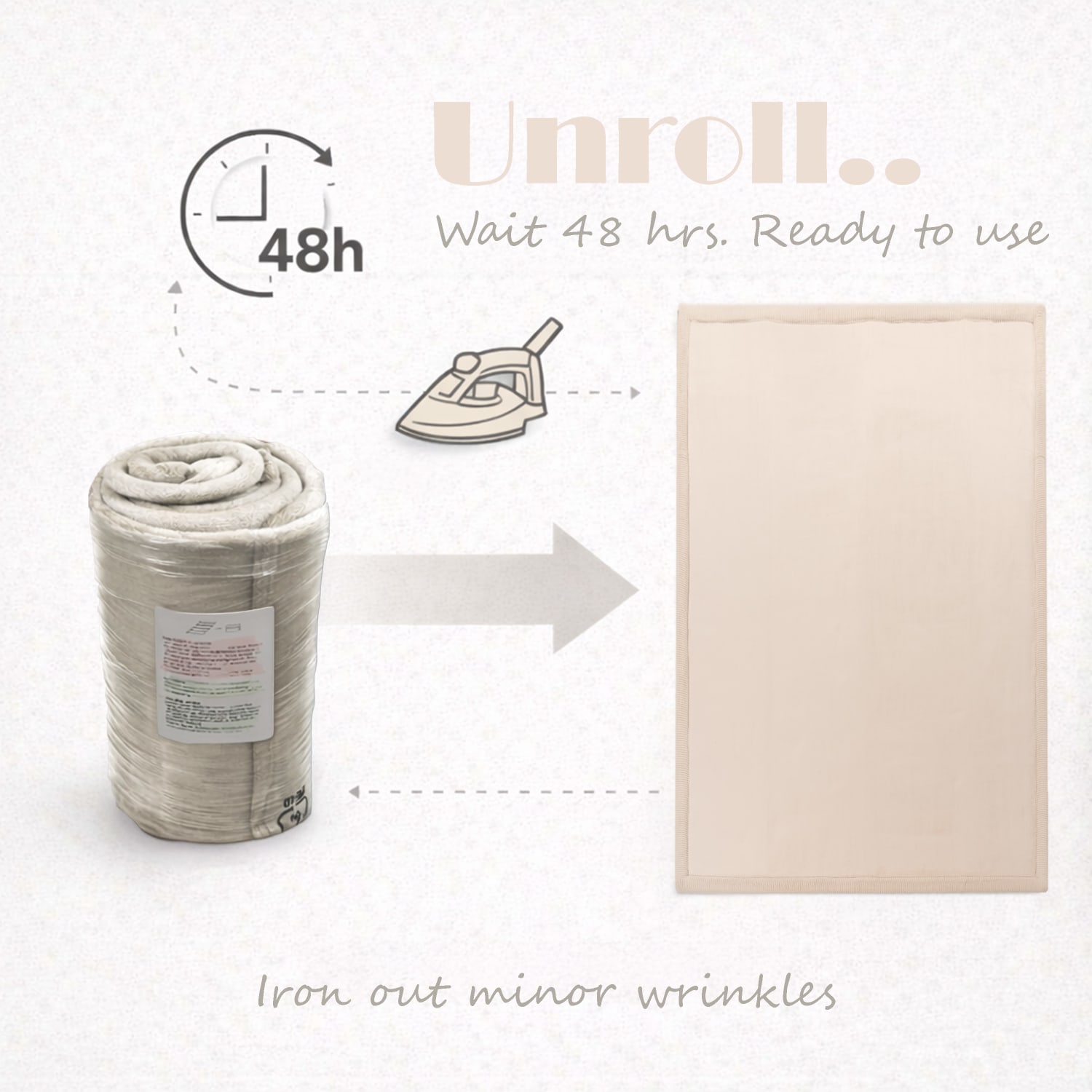 Kinderteppich waschbar Tatami Creme