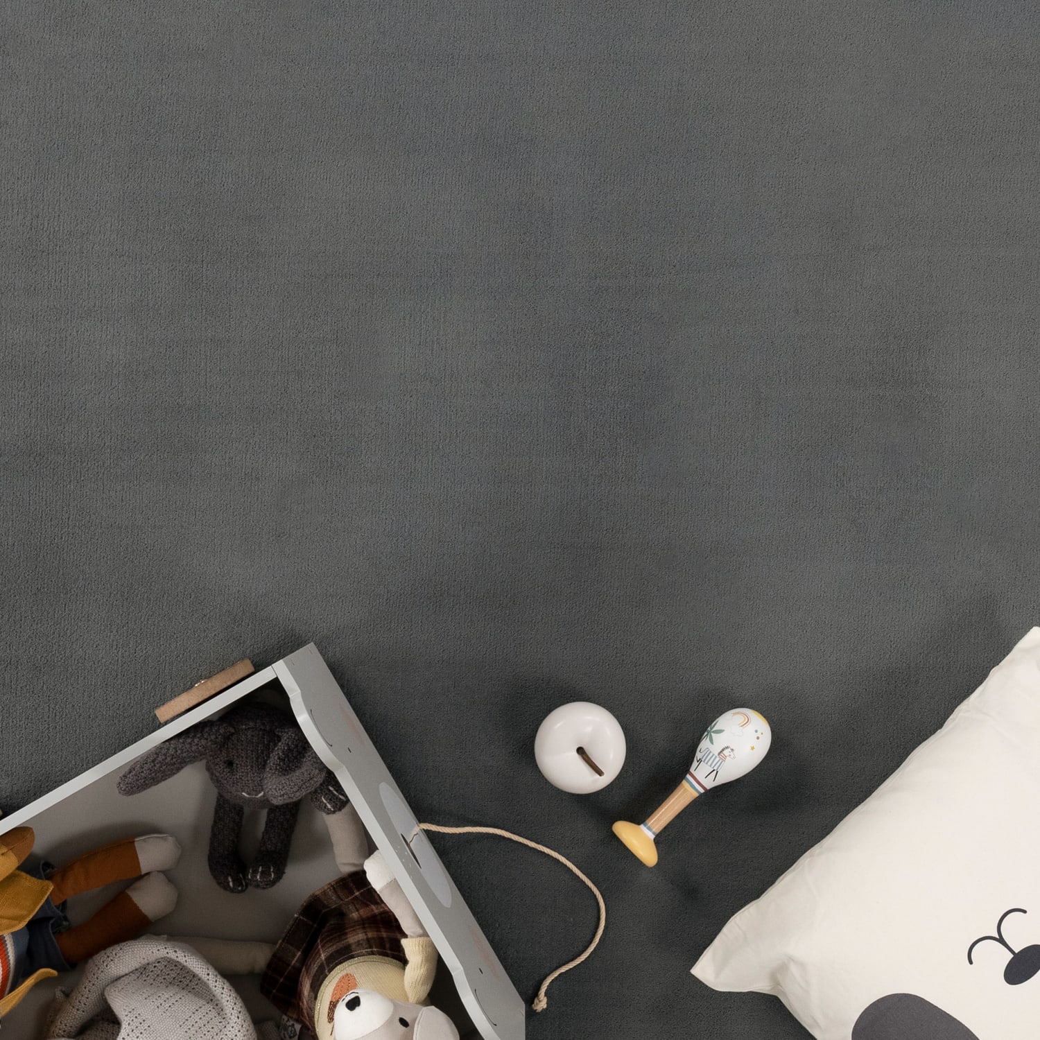 Kinderteppich waschbar Tatami Anthrazit