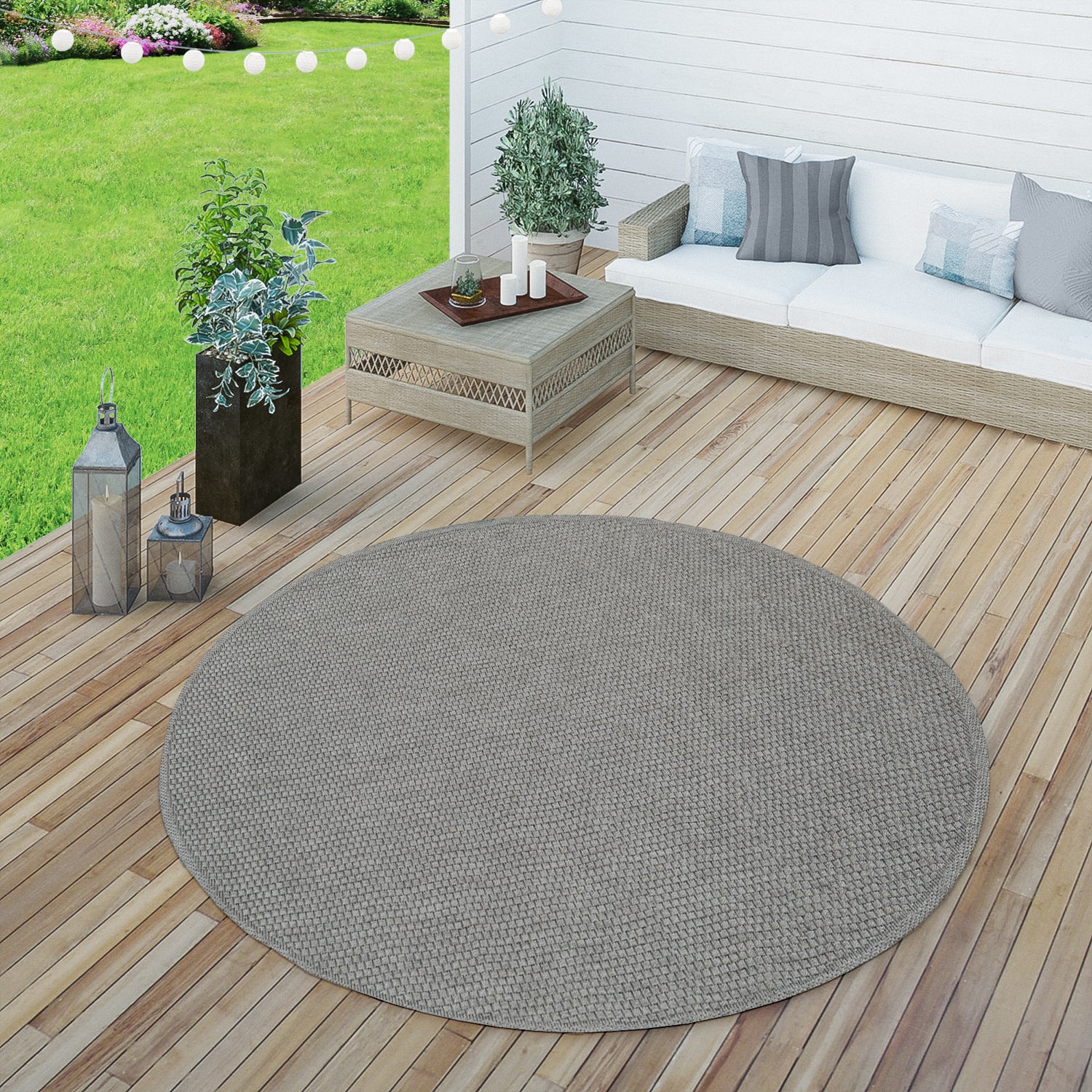 In- & Outdoor-Teppich Timber Grau