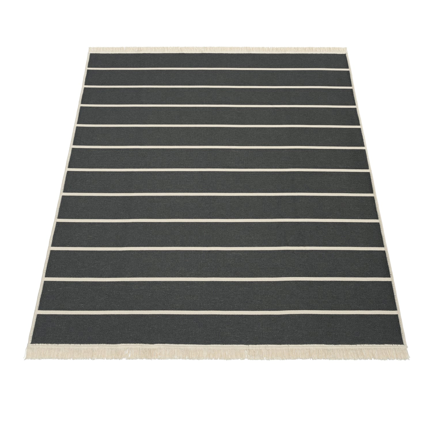 Wendbarer Teppich Skandi Kilim Anthrazit