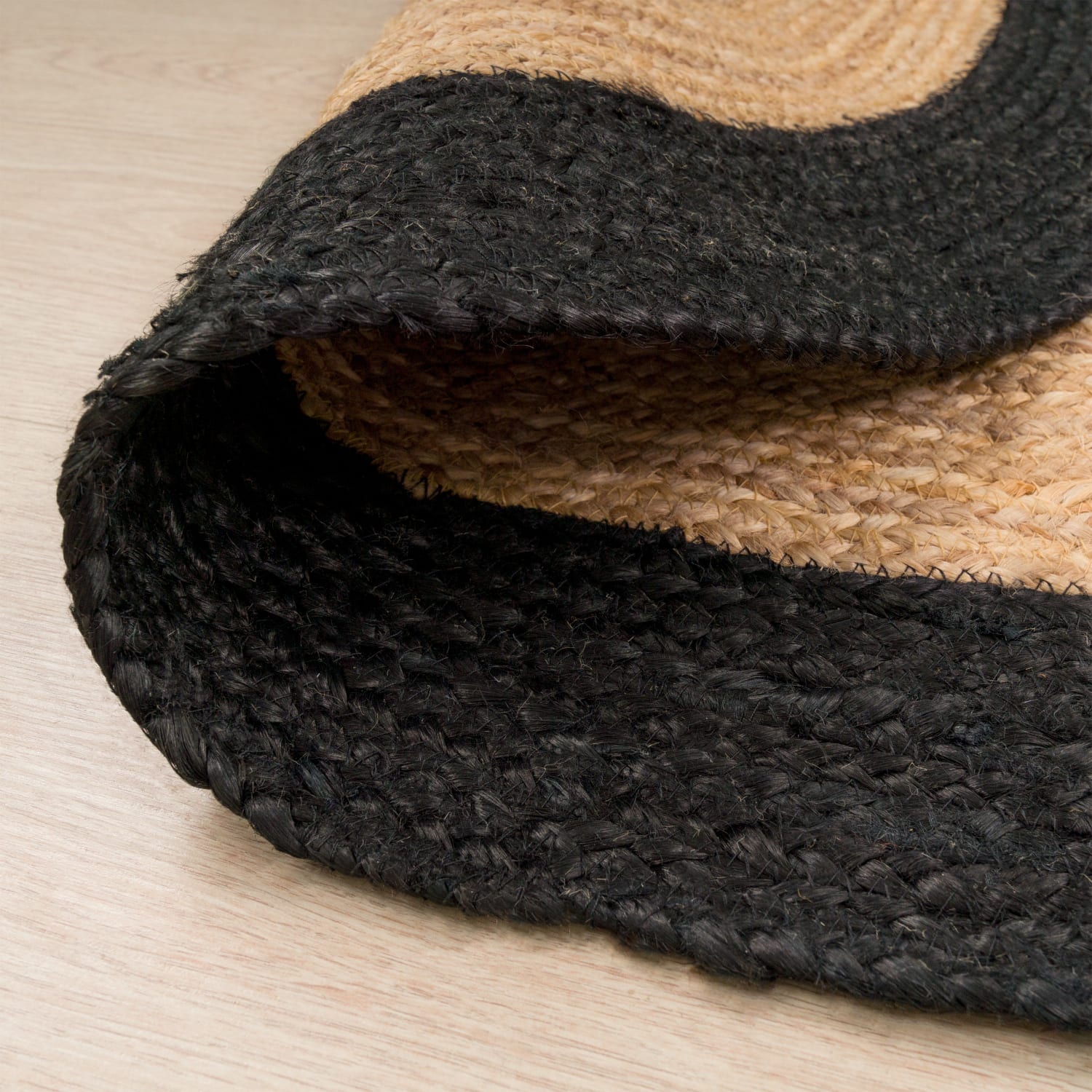 Juteteppich Viborg Schwarz