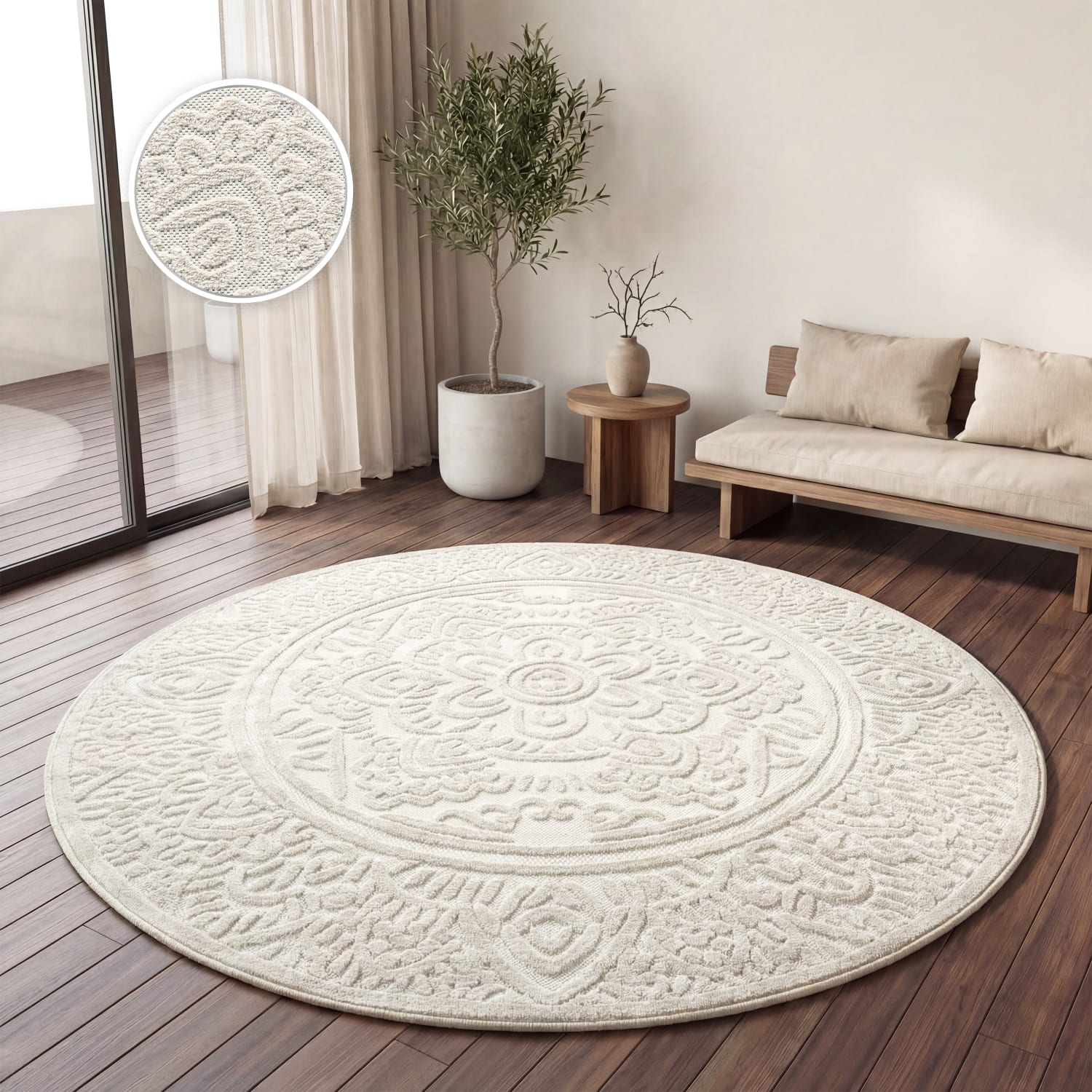 In- & Outdoor-Teppich Cotton Creme