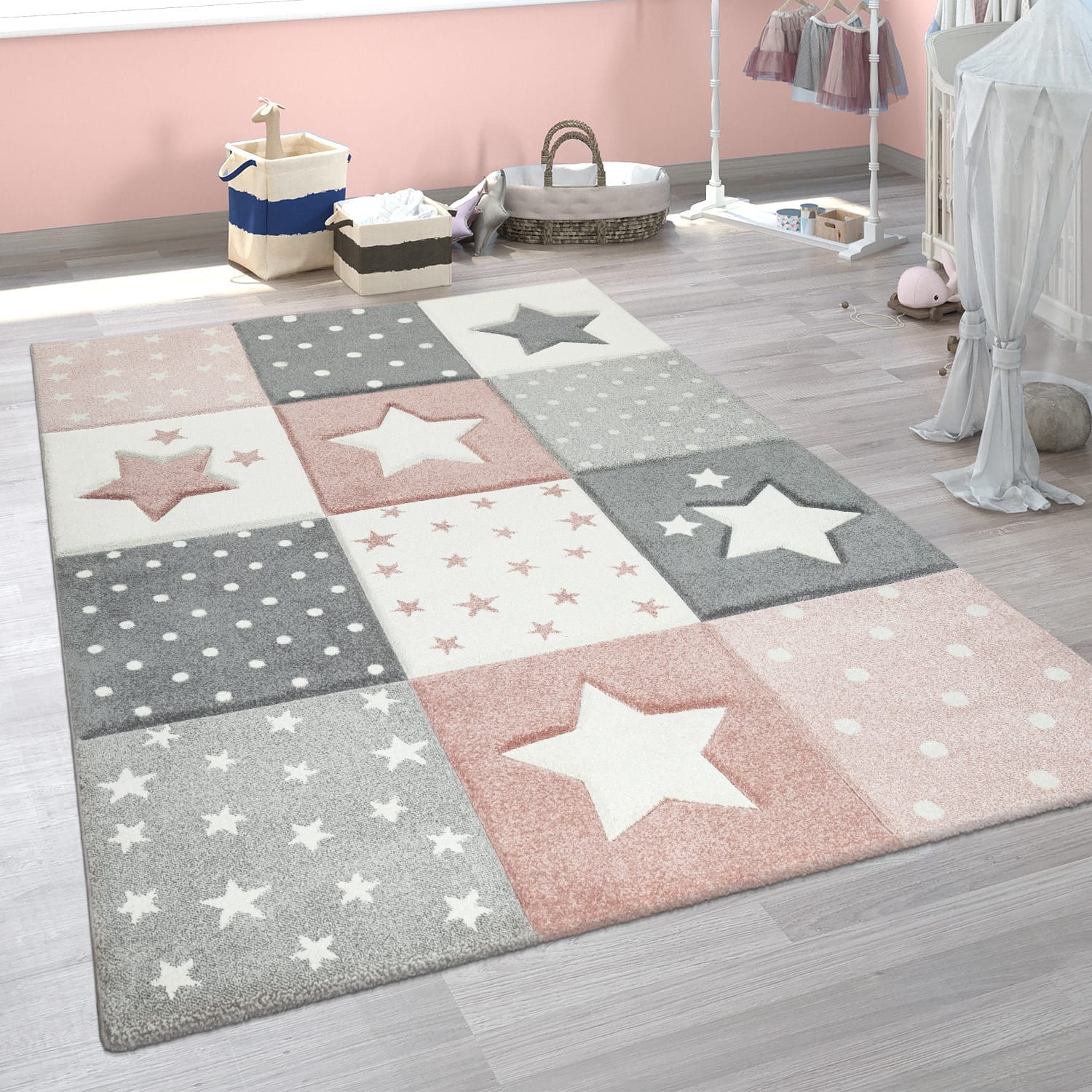 Kinder-Teppich Cosmo Pink