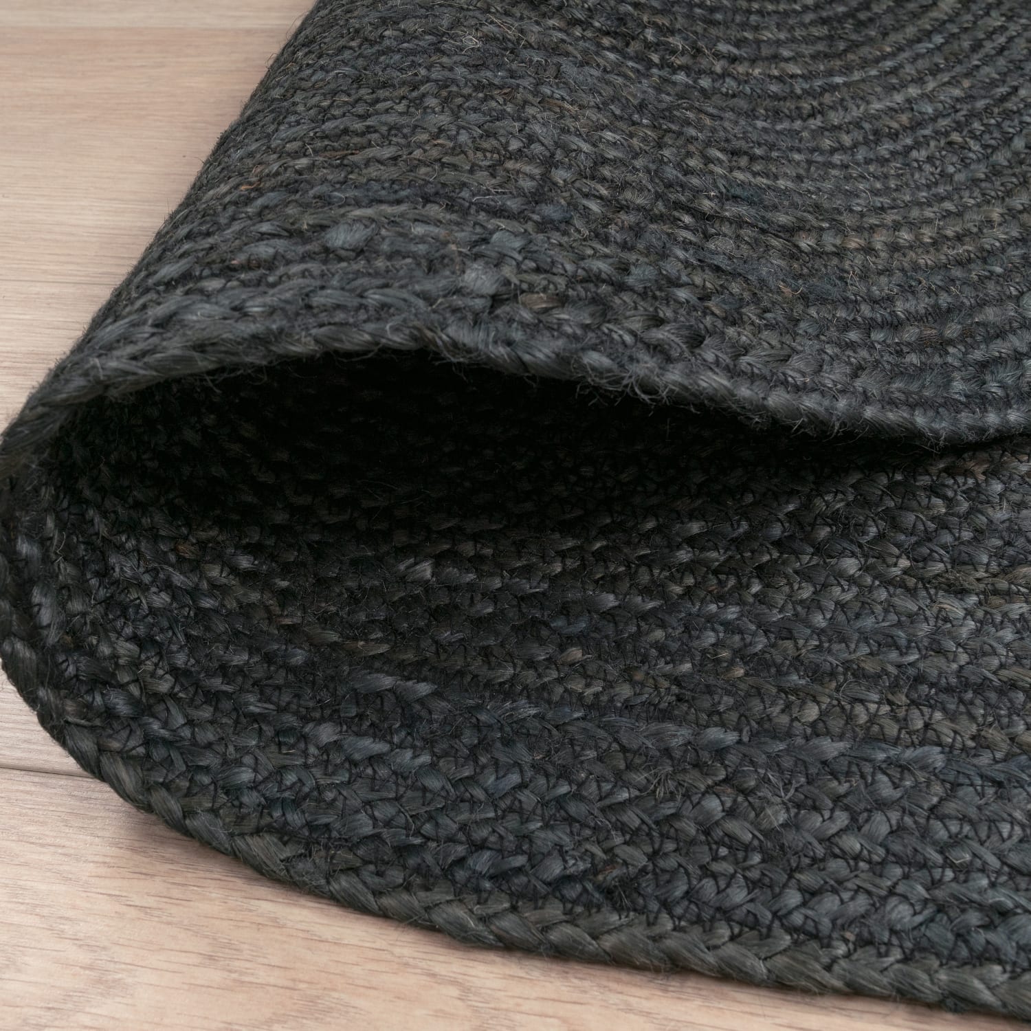 Baumwoll-Teppich Viborg Anthrazit