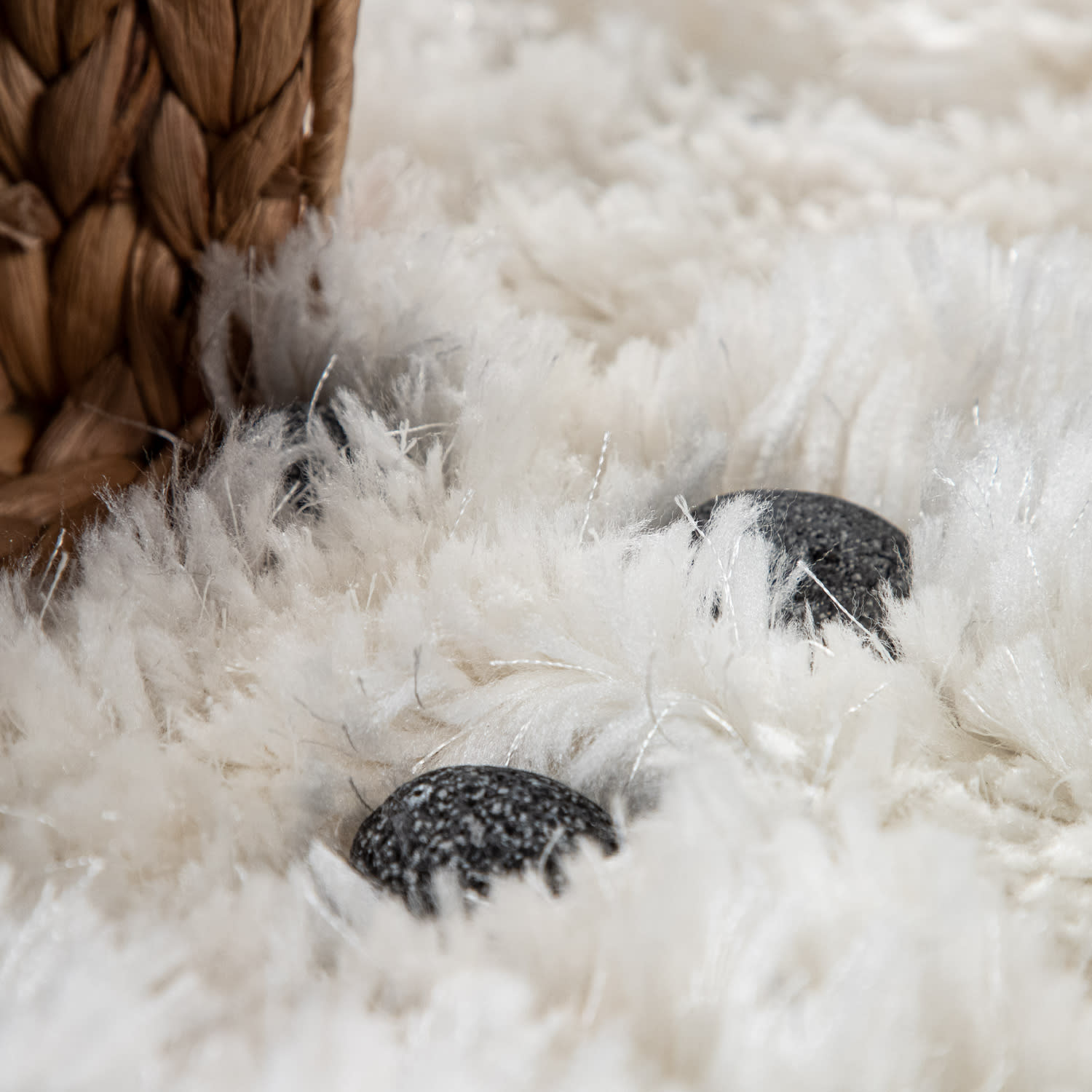 Hochflorteppich Akumal Creme