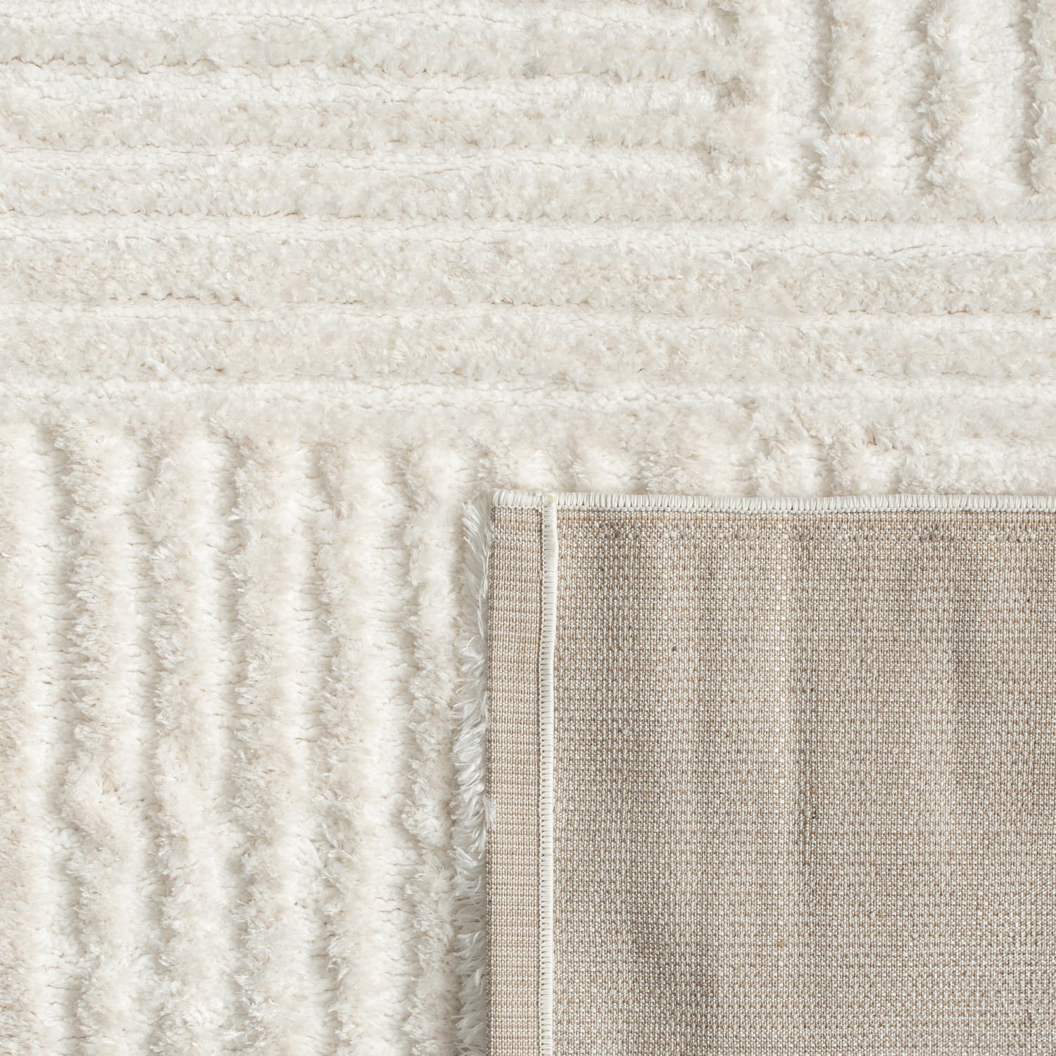 Hochflorteppich Palma Weiß