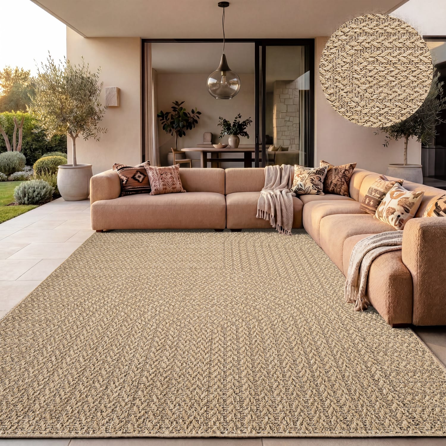 In- & Outdoor-Teppich Waregem Beige