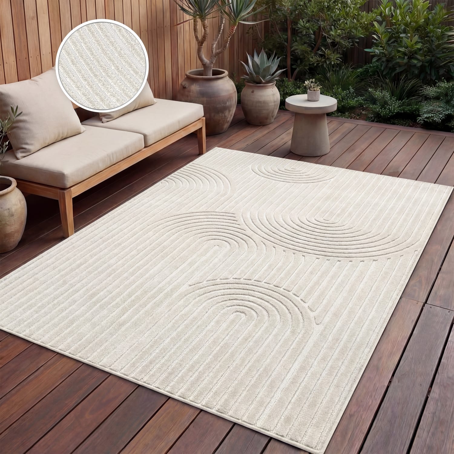 In- & Outdoor-Teppich Cotton Creme