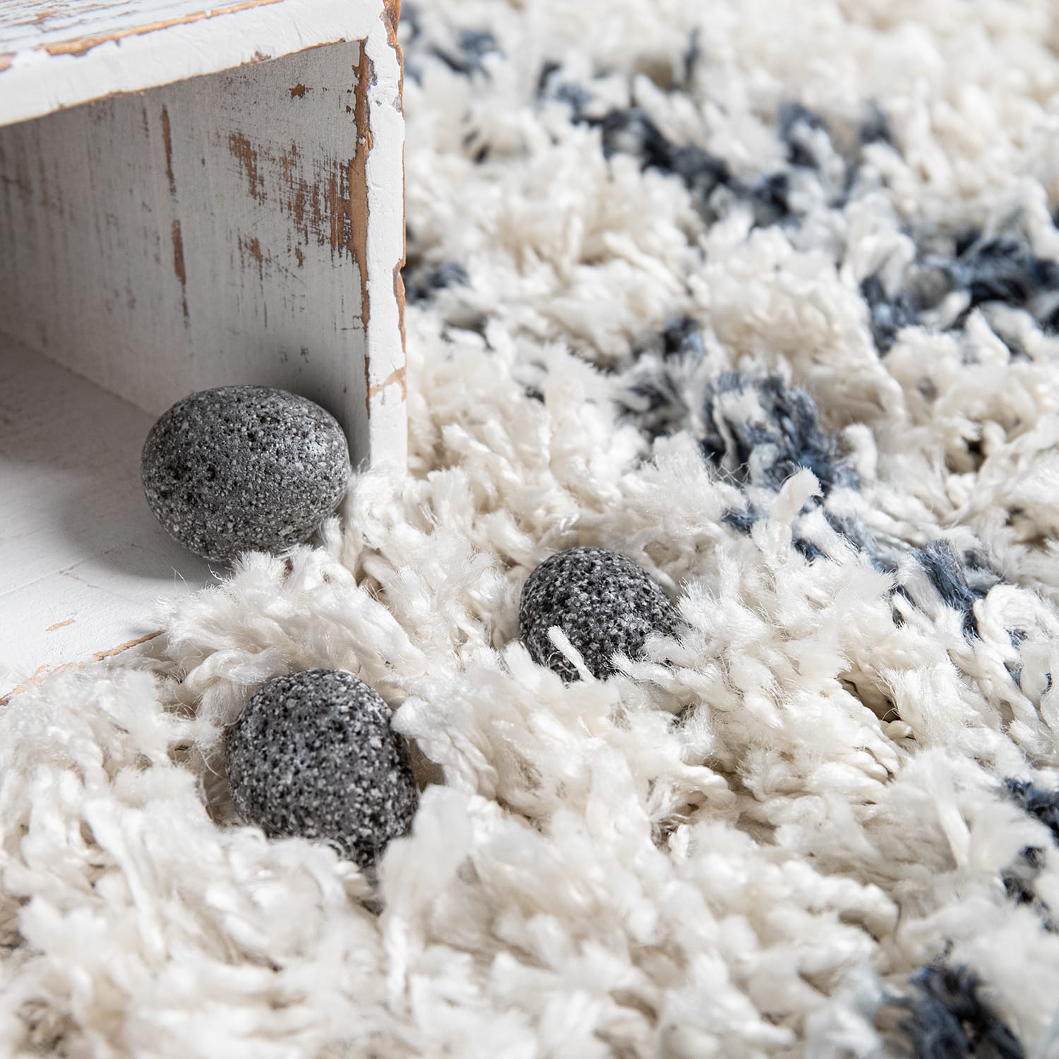 Hochflorteppich Nador Creme