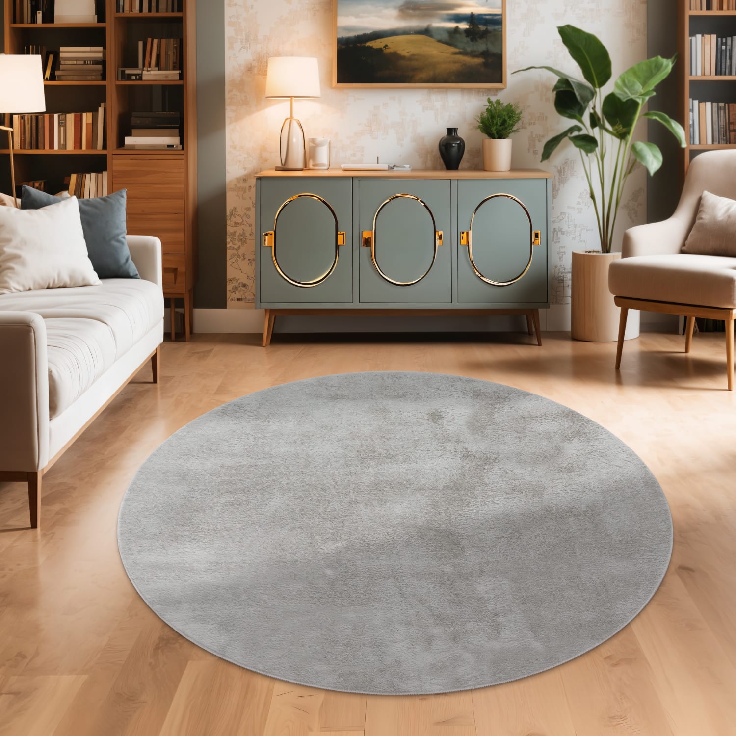 Flauschteppich Soft Grau