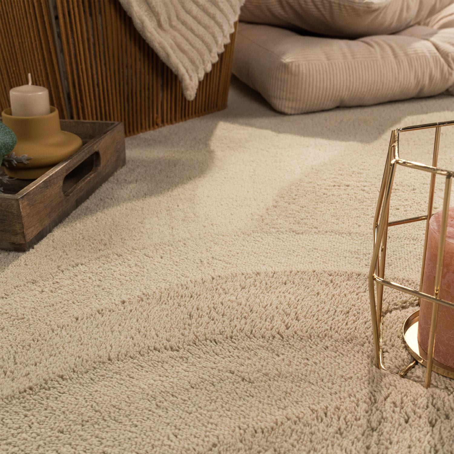 Teppich Cadiz | Dunkel-Beige | 140x200 cm