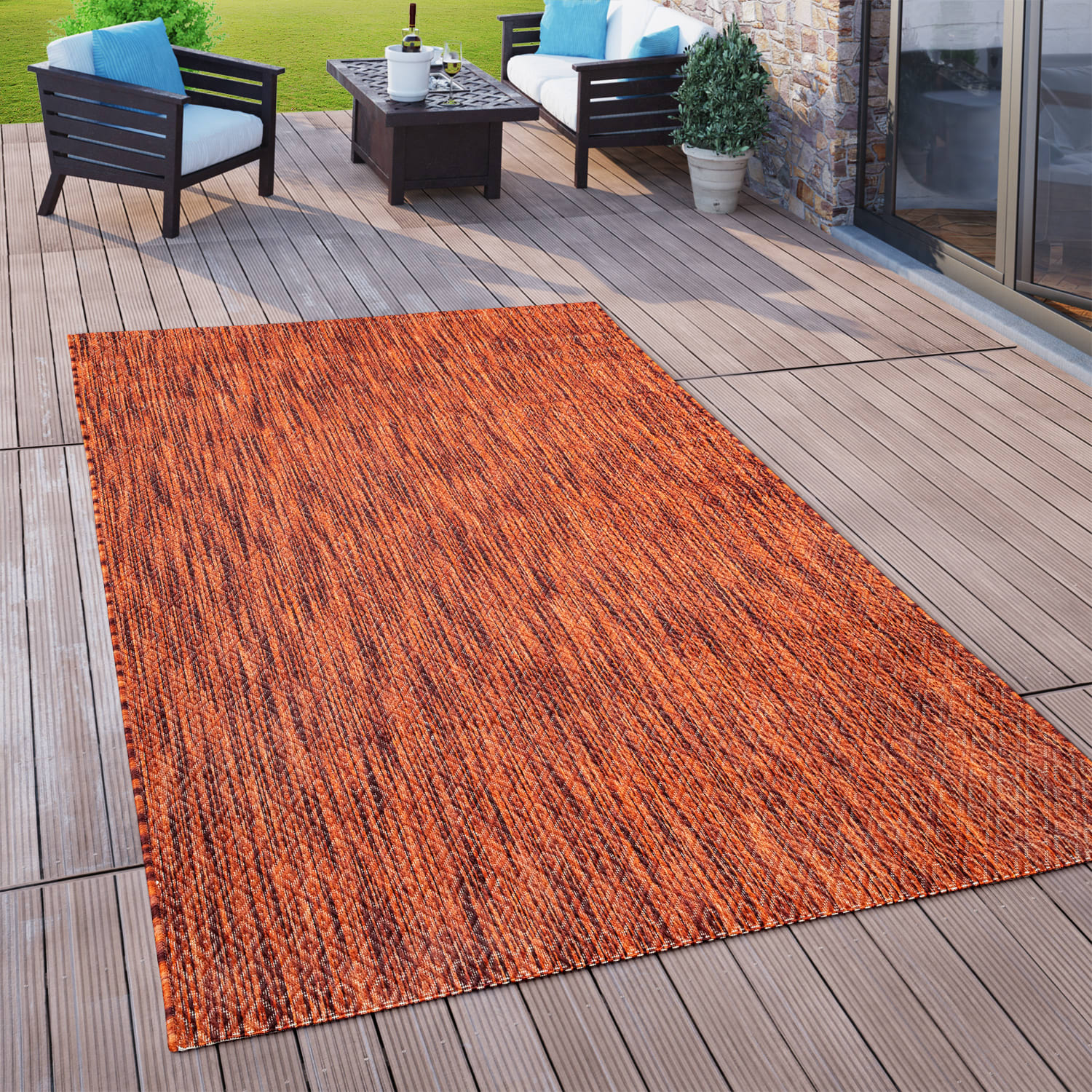 In- & Outdoor-Teppich Cuyo Rot