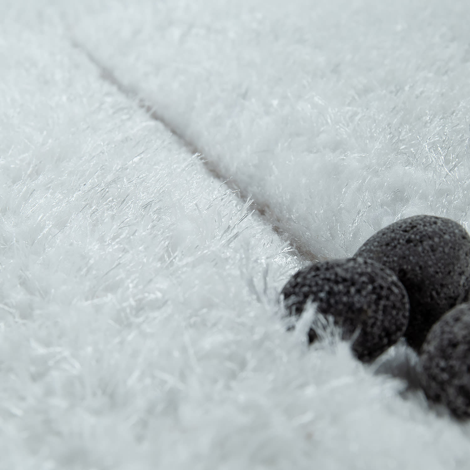 Hochflorteppich Palma Weiß