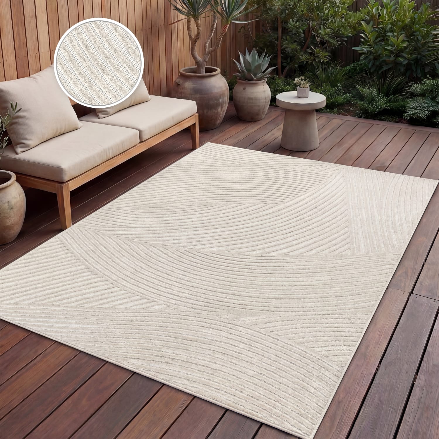 In- & Outdoor-Teppich Cotton Creme