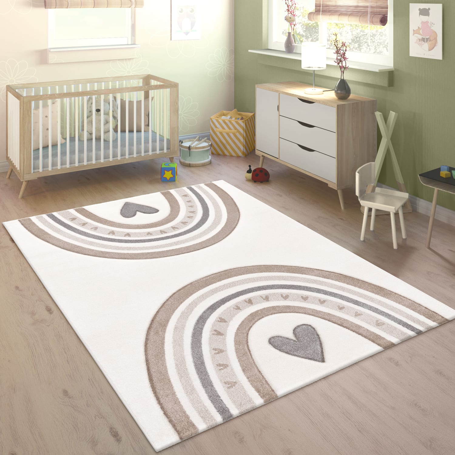 Kinder-Teppich Cosmo Beige