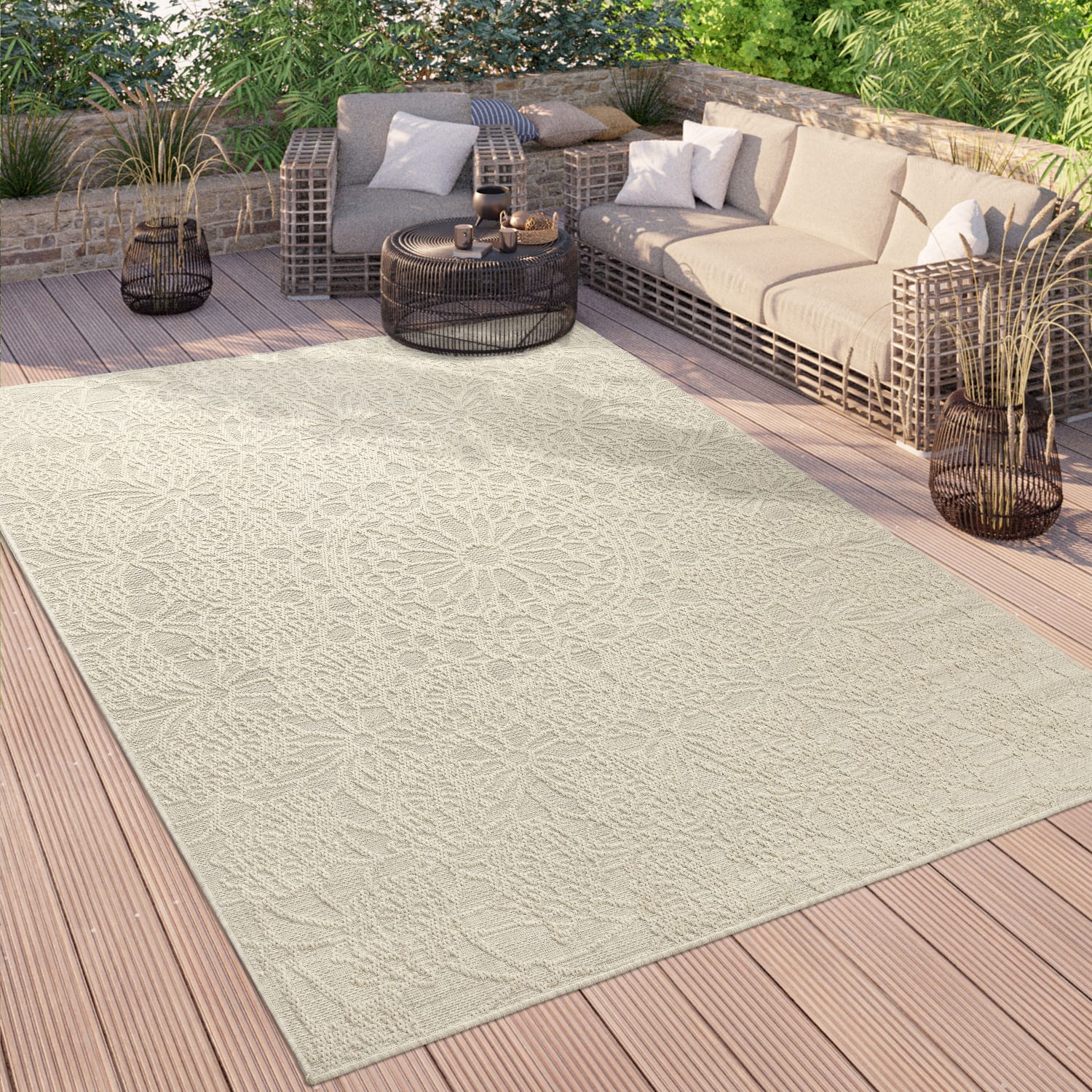 In- & Outdoor-Teppich Rimini Creme