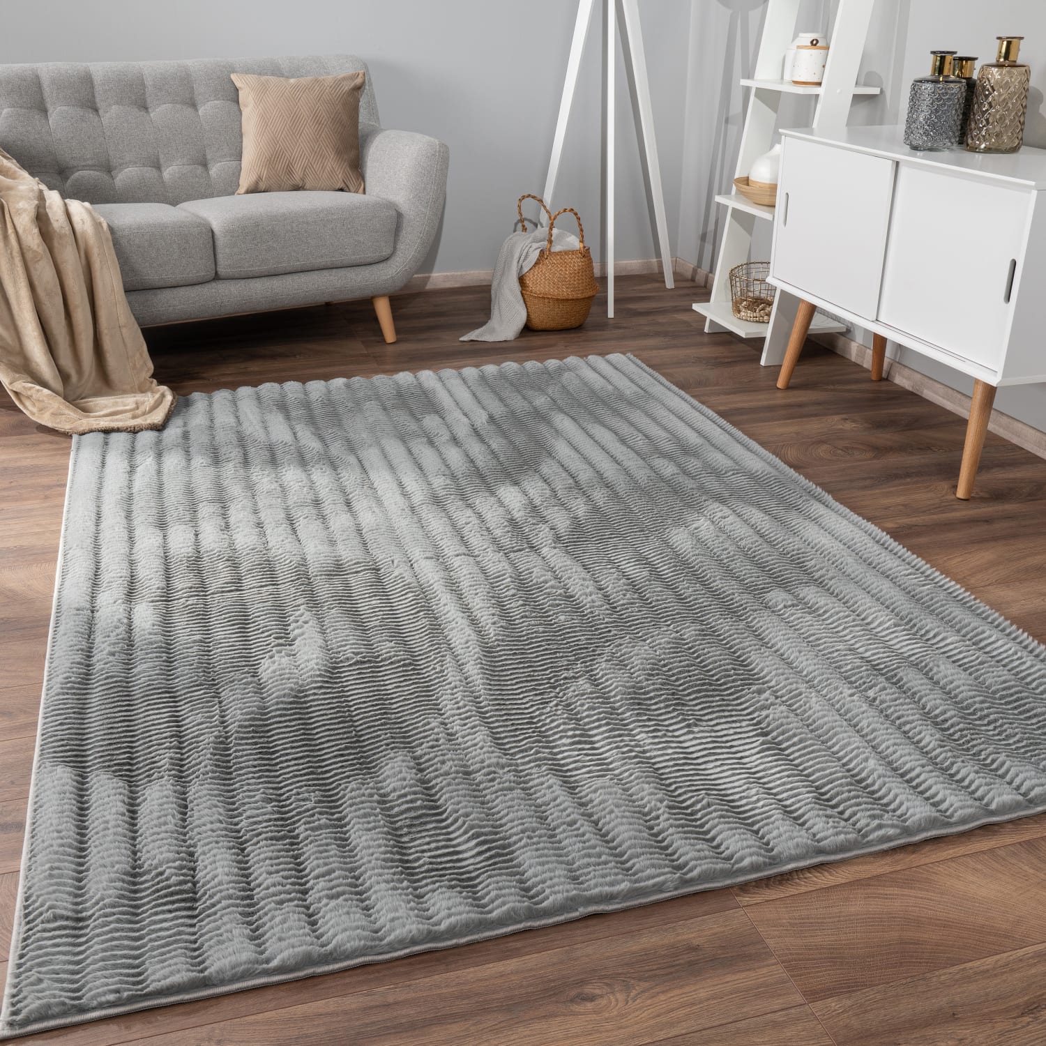 Fell-teppich Arnheim | Grau | 160x220 cm