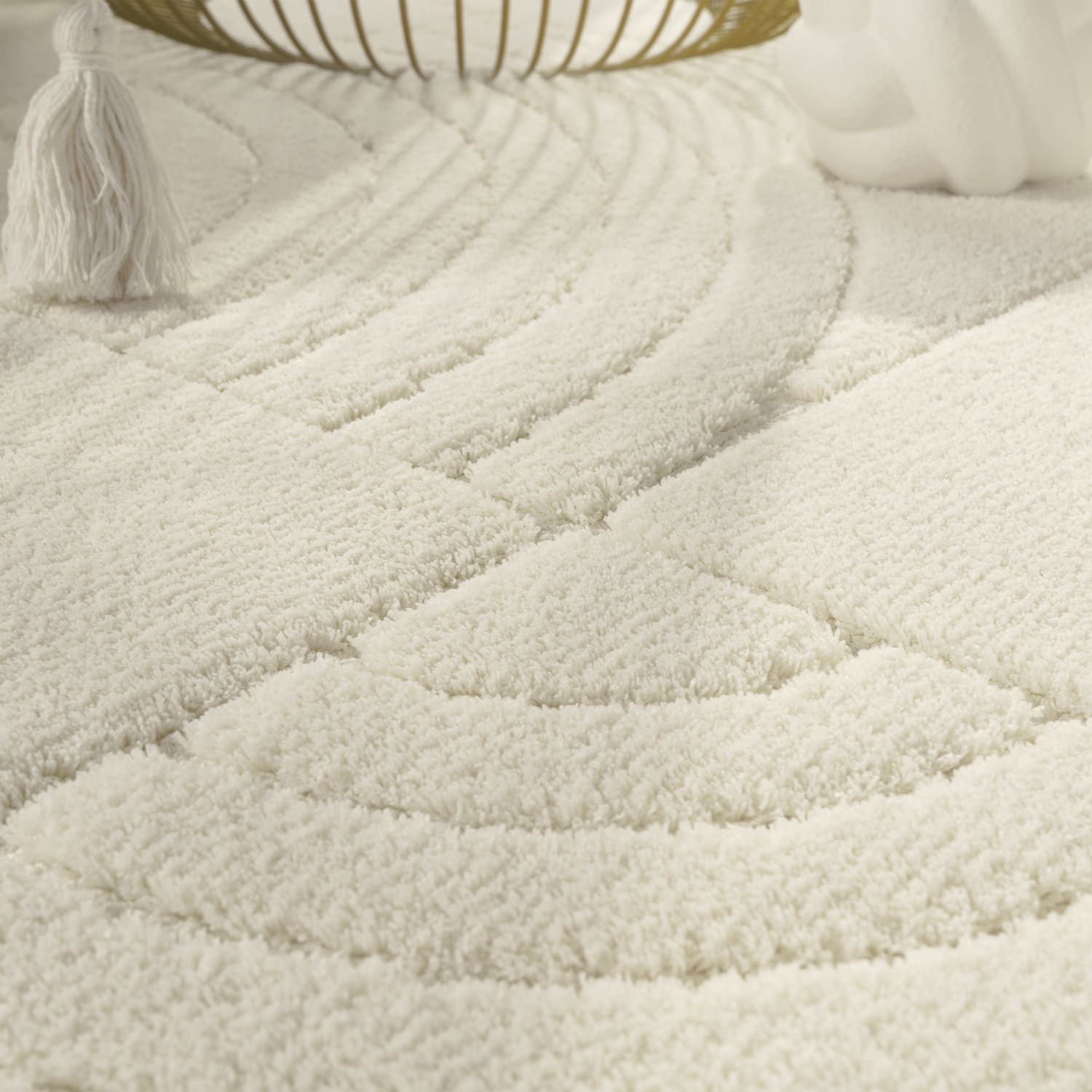 Moderner-Teppich Girit Creme