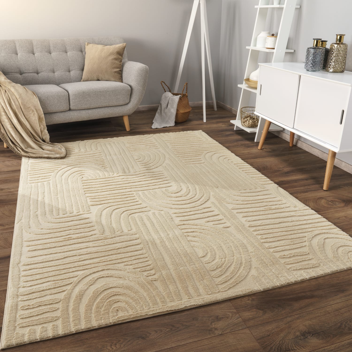 Fell-Teppich Lelystad Beige