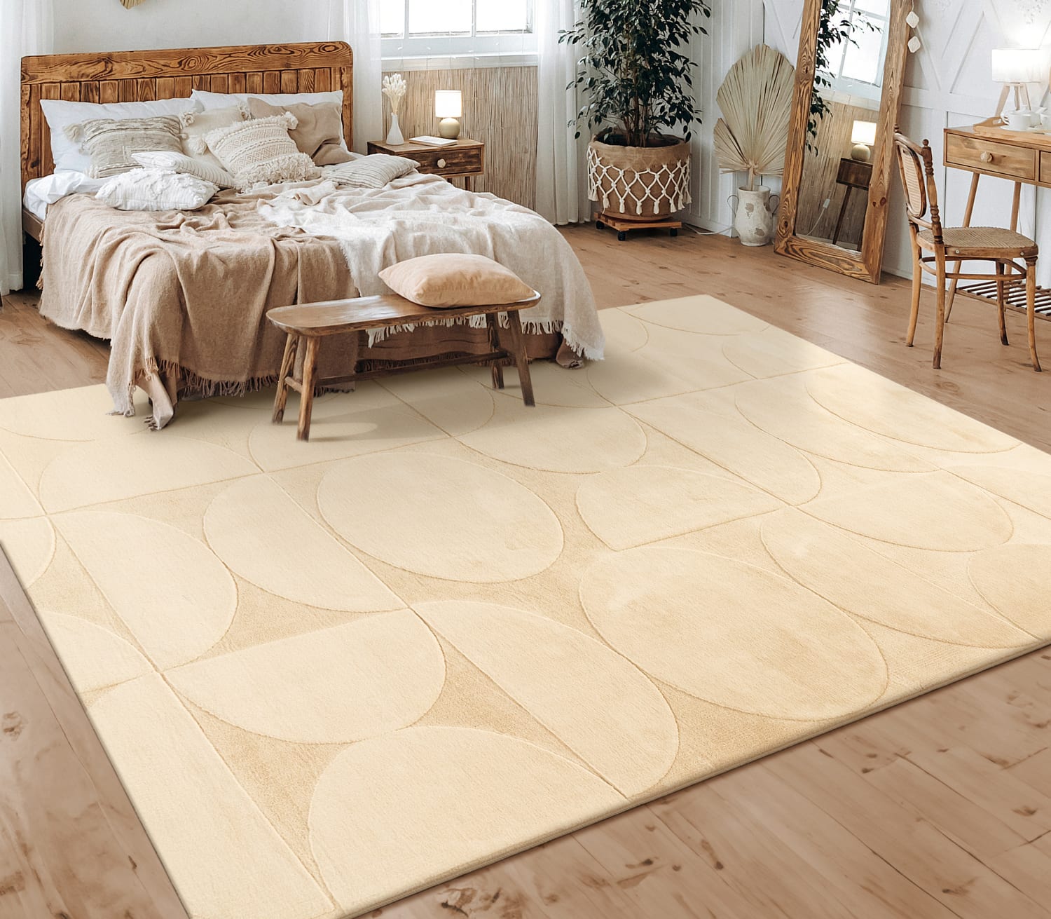 Fell-Teppich Lelystad Beige