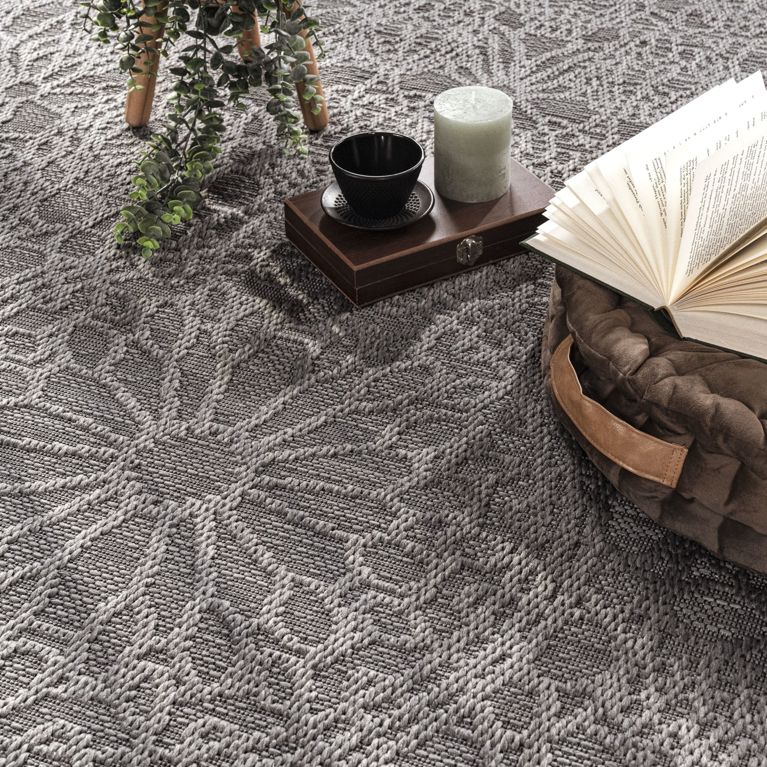 In- & Outdoor-Teppich Rimini Anthrazit