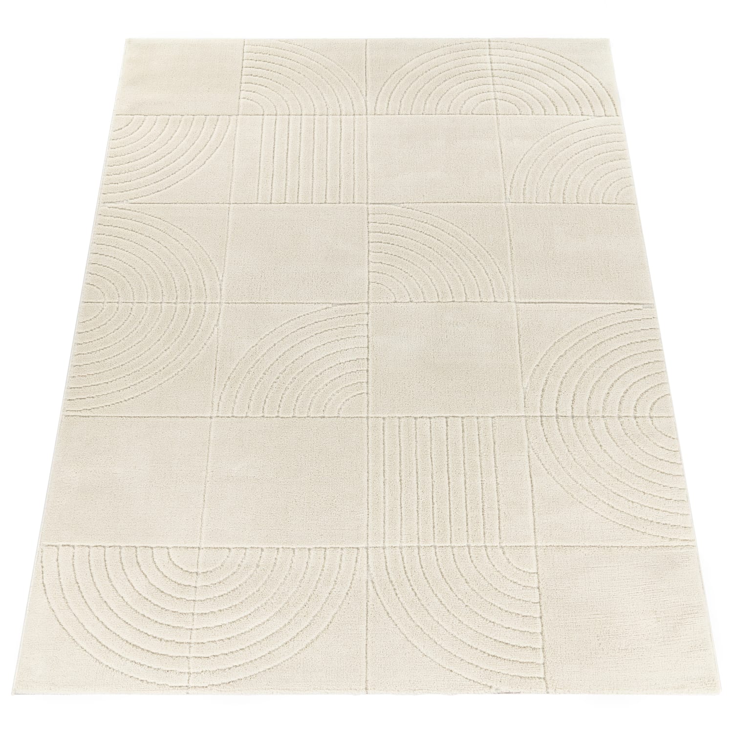 Moderner-Teppich Girit Creme